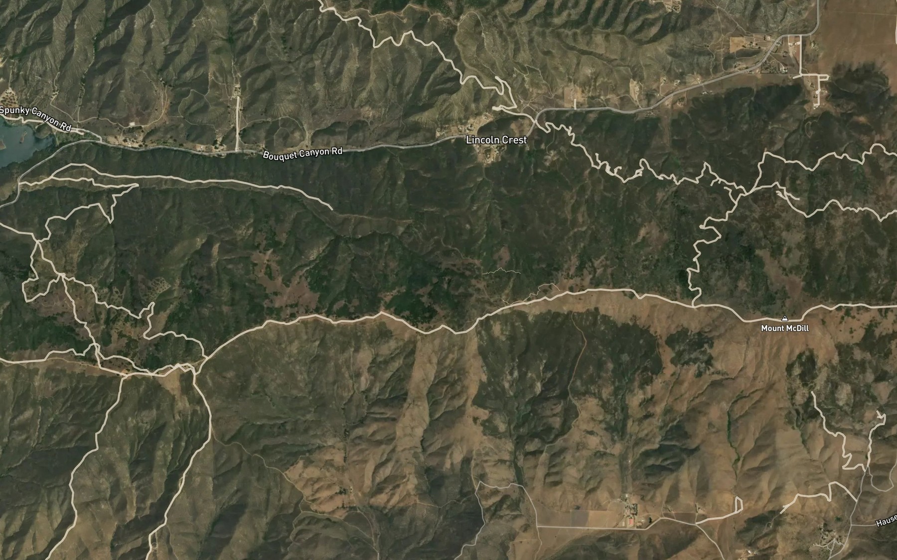 Satellite map of the Bear Spring