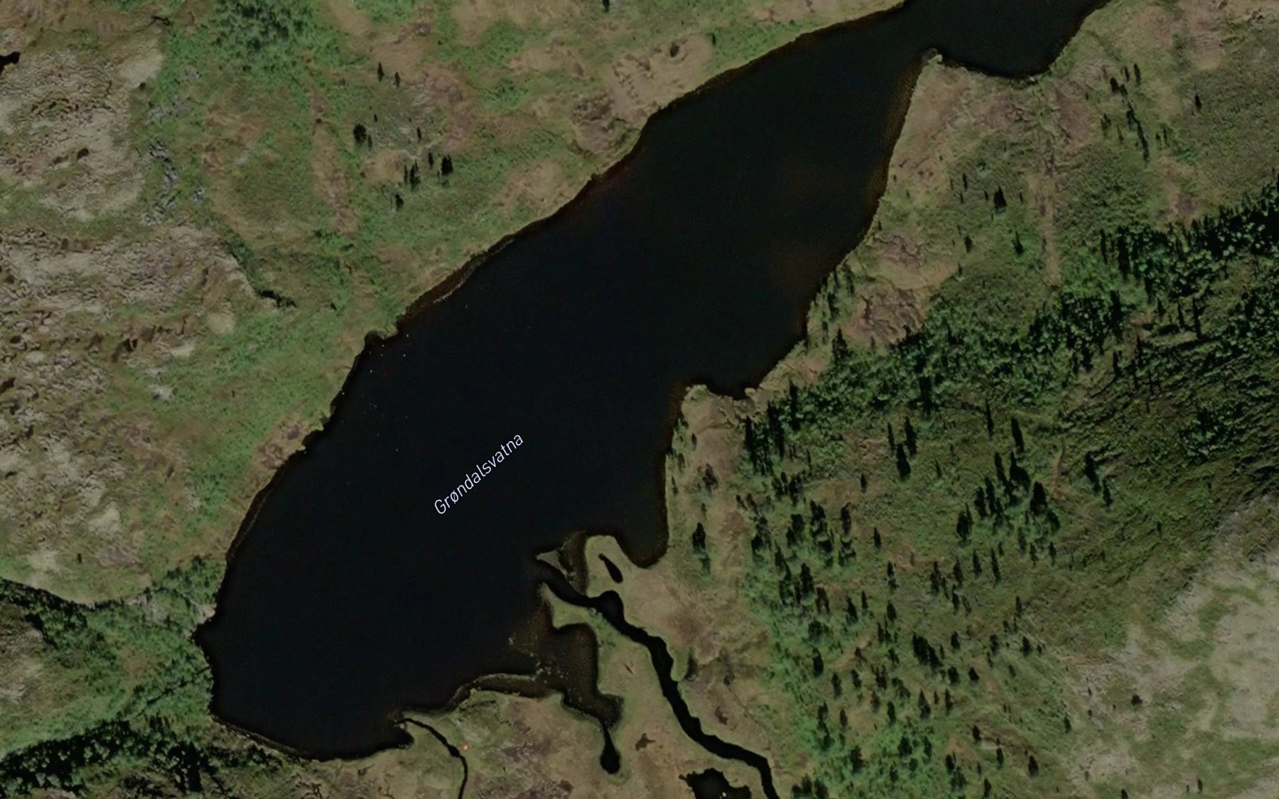 Satellite map of the Grondalsvatna