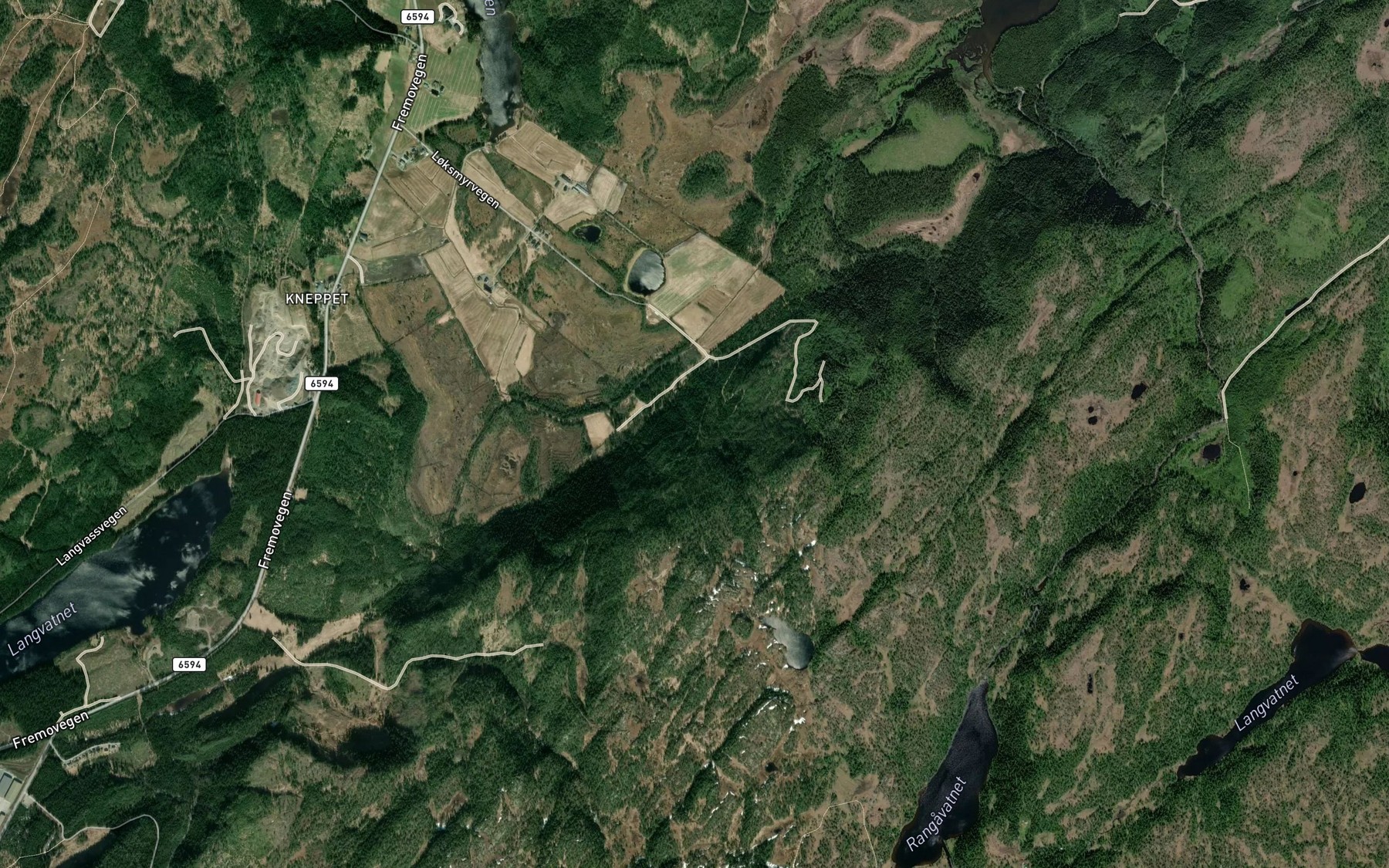 Satellite map of the Fisklaustjornbekken