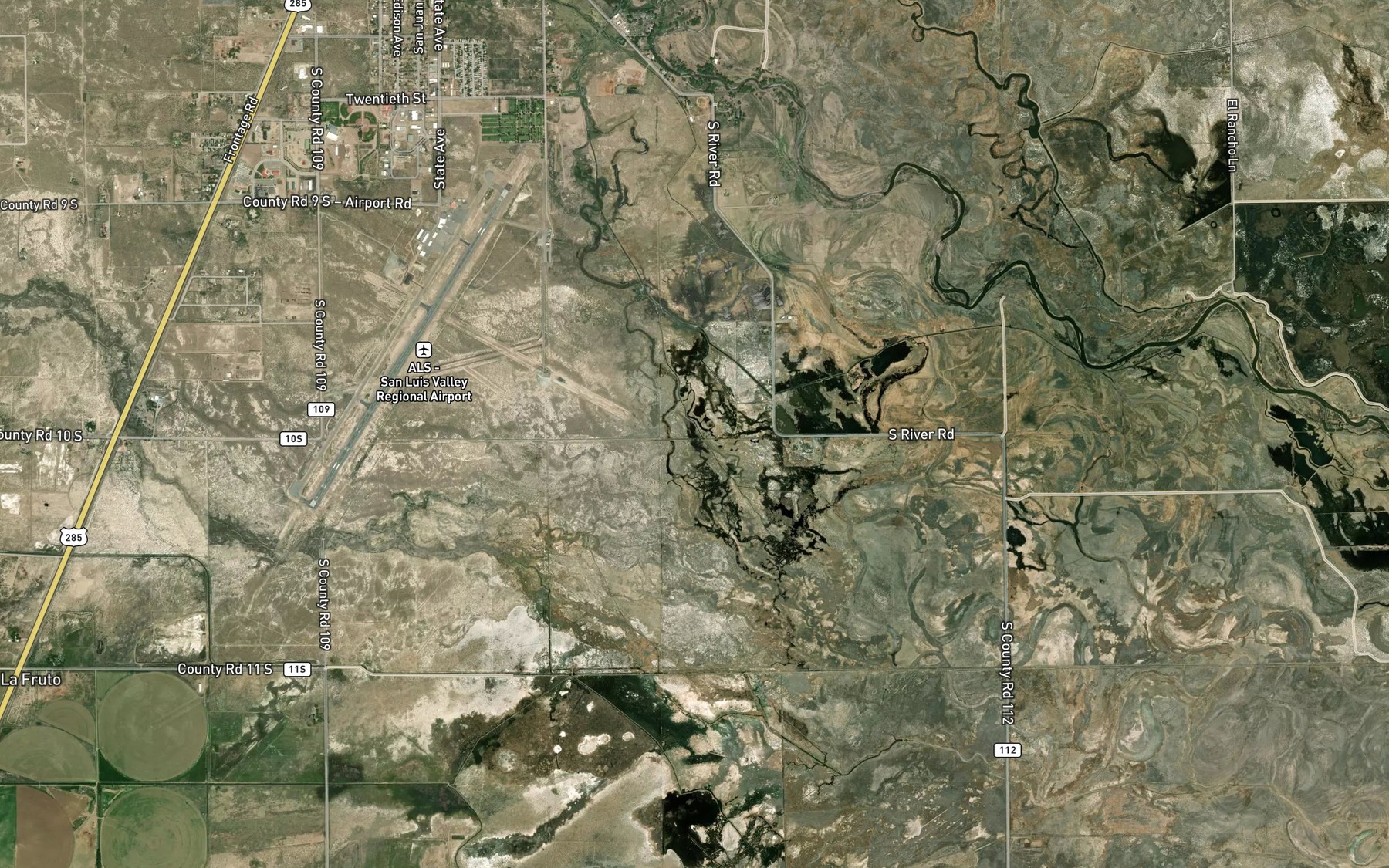 Satellite map of the Upper Duhme Springs