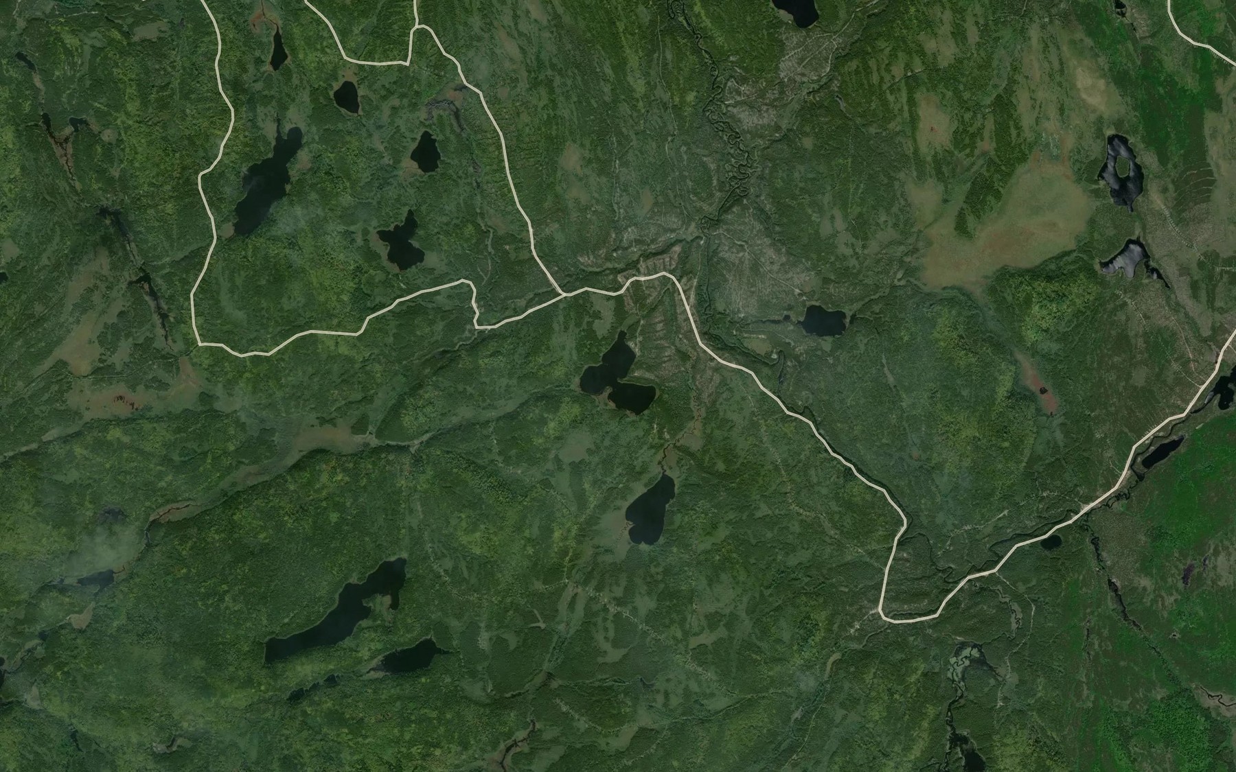 Satellite map of the Lac du Trefle