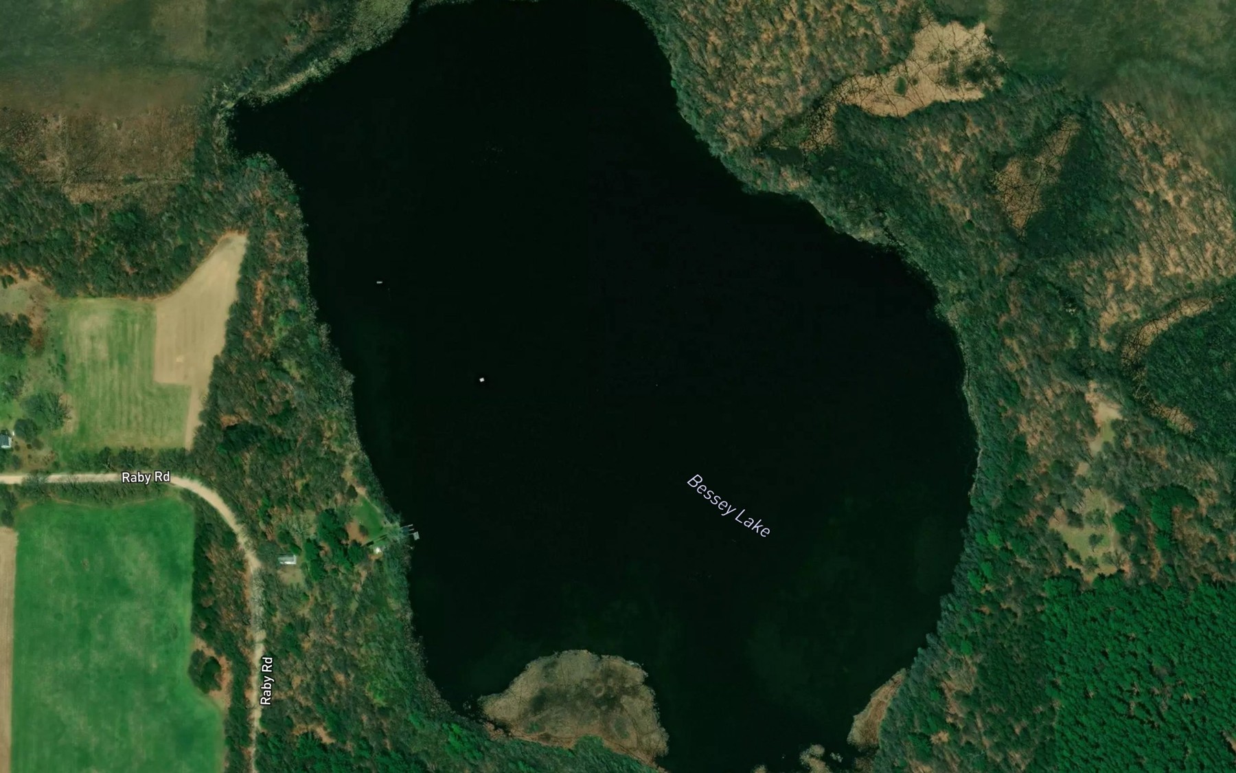 Satellite map of the Bessey Lake