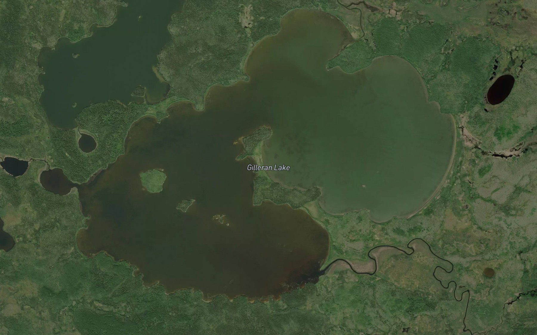 Satellite map of the Gilleran Lake