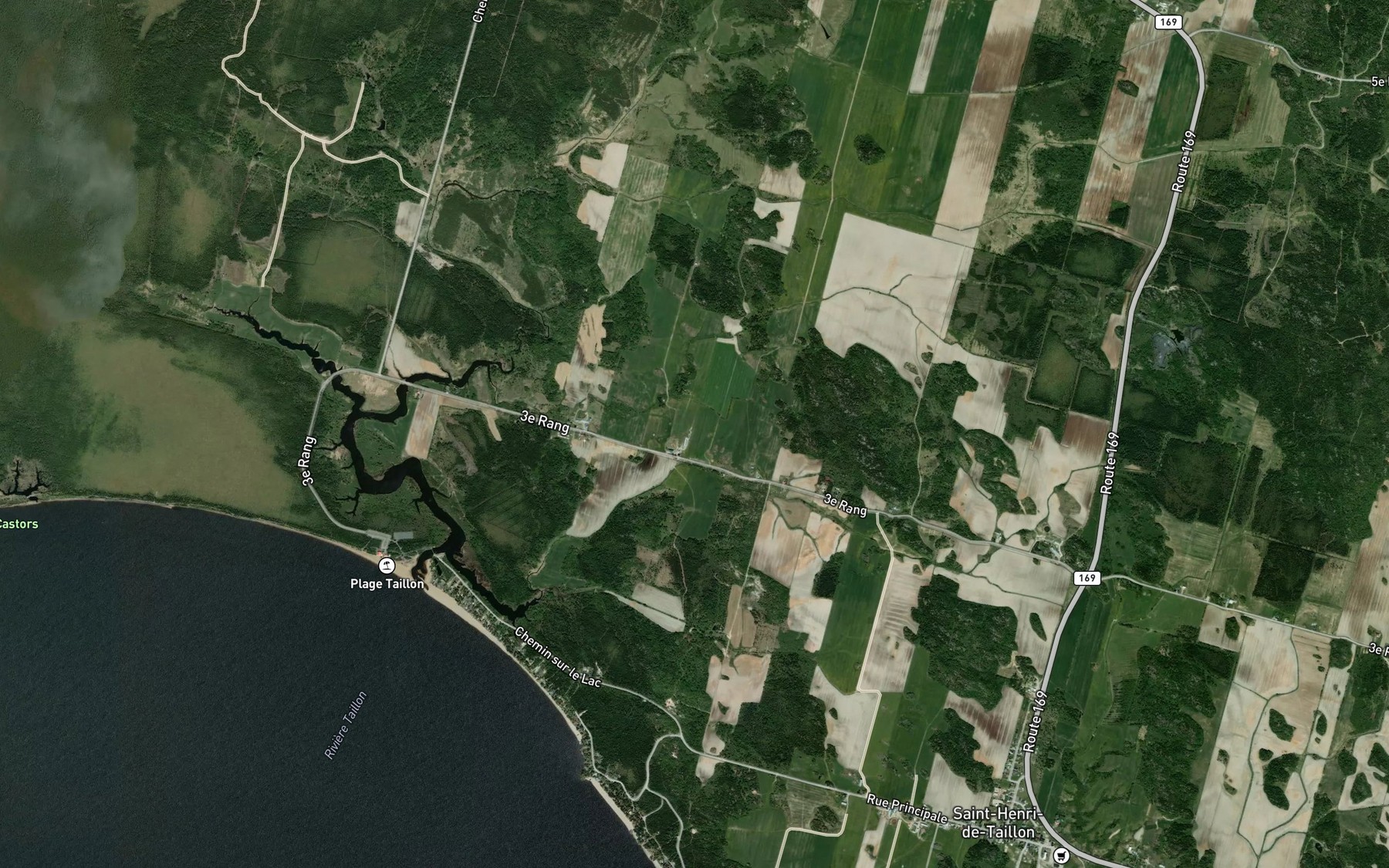 Satellite map of the Cours d'eau Pilote