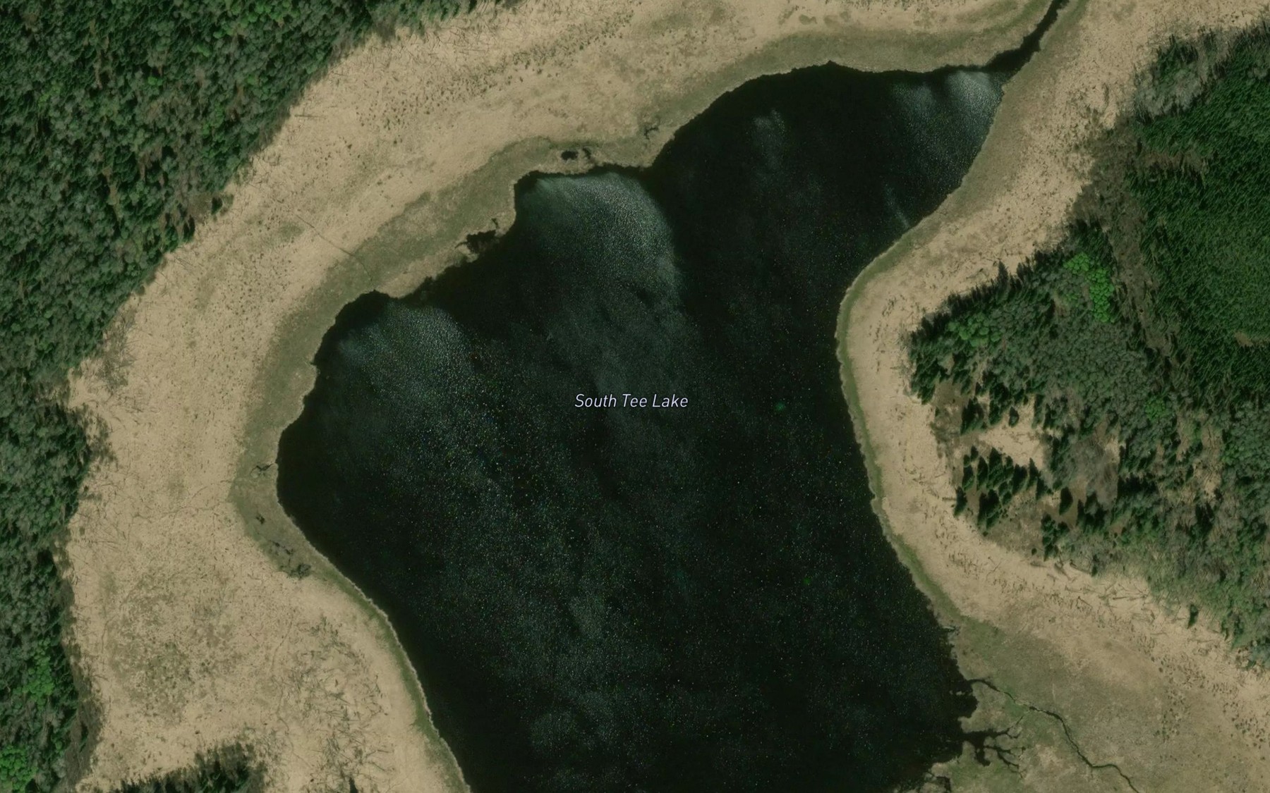Satellite map of the South Tee Lake