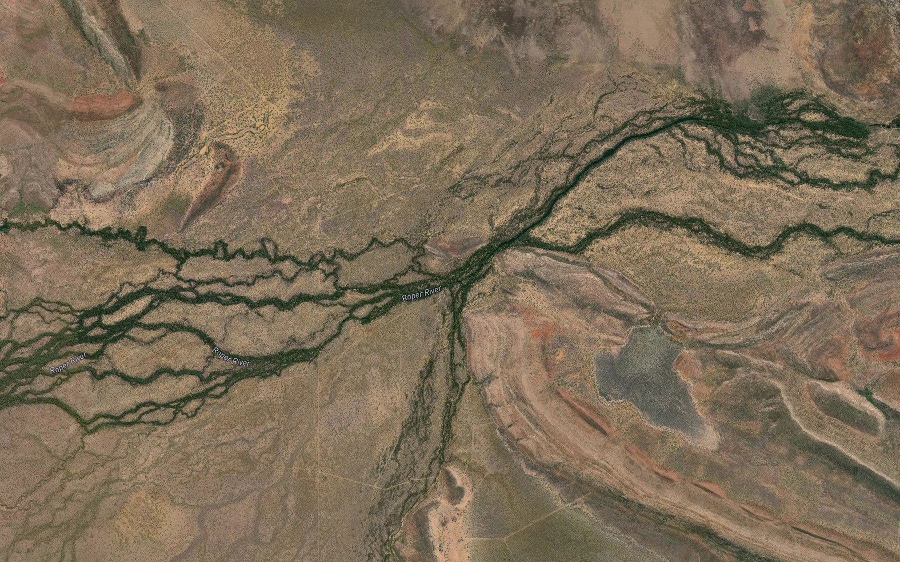 Satellite map of the Fizzer Creek
