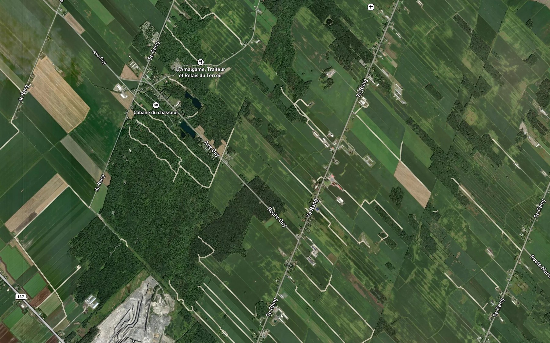 Satellite map of the Decharge des Quinze