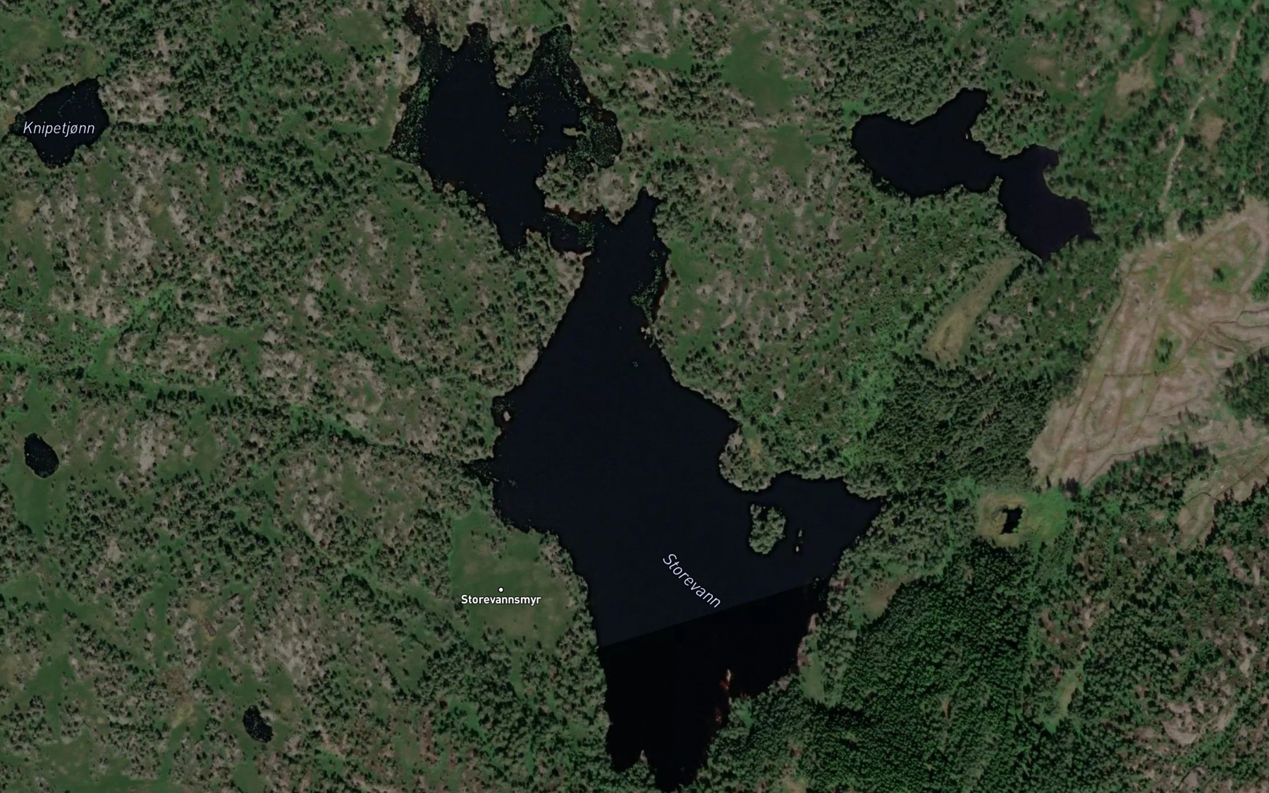 Satellite map of the Storevatnet