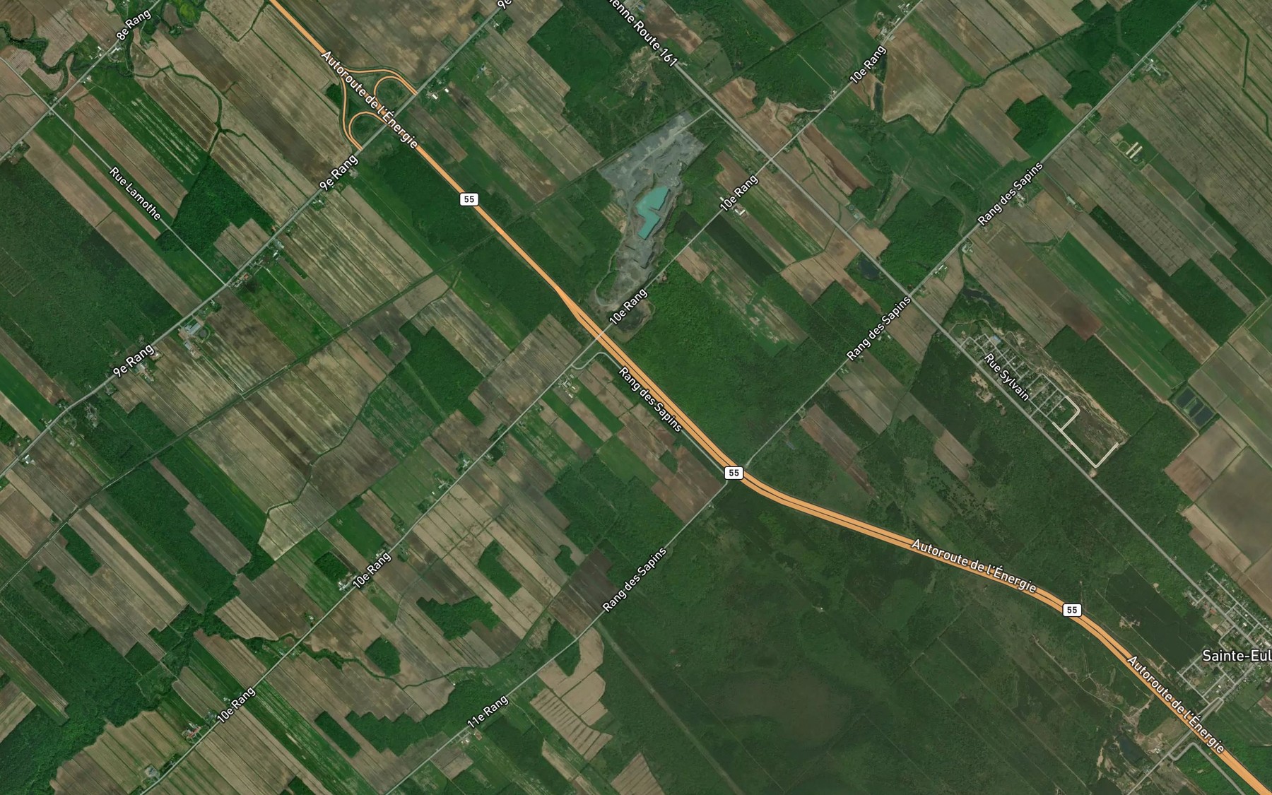 Satellite map of the Ruisseau Vincent