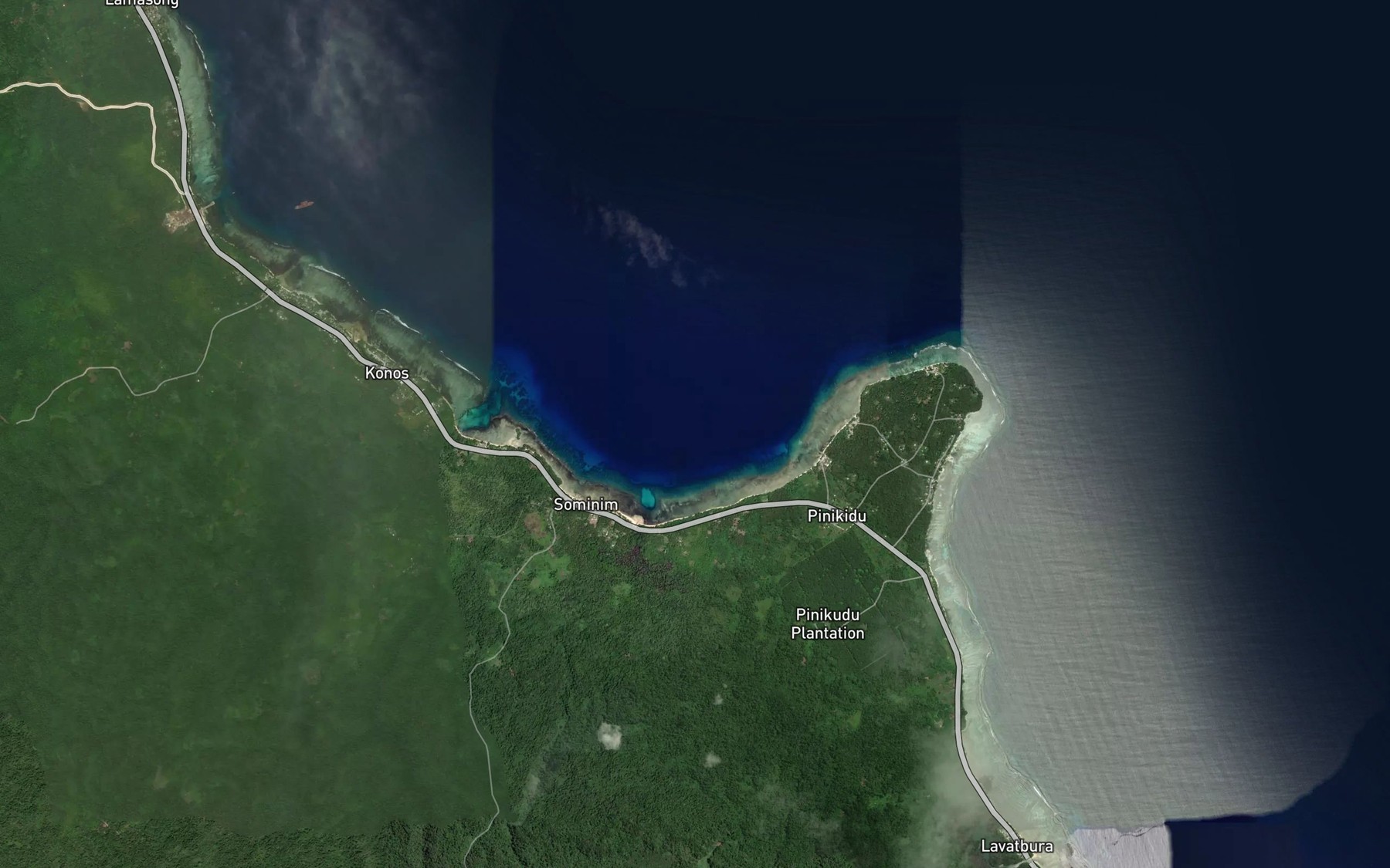 Satellite map of the Pinnace Passage