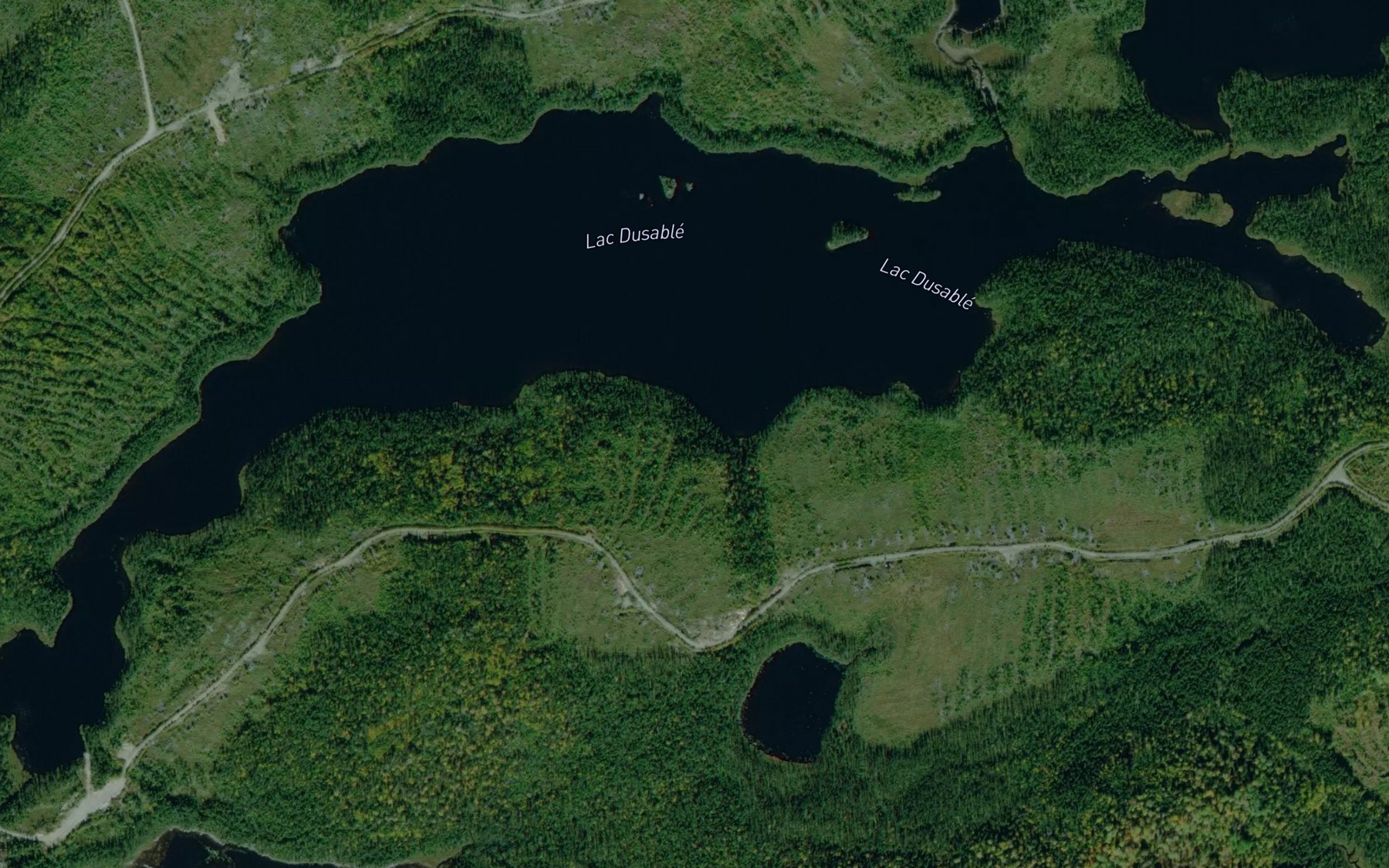 Satellite map of the Lac Dusable