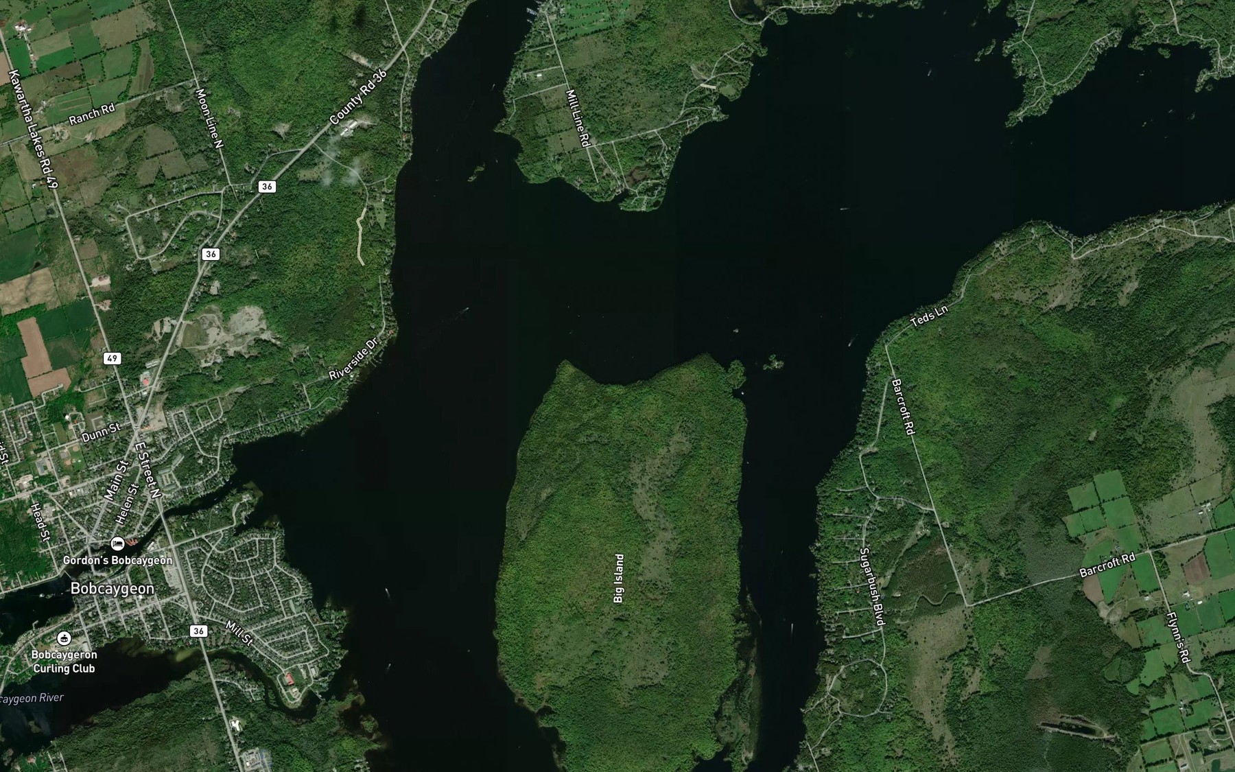 Satellite map of the Boarding House Reef