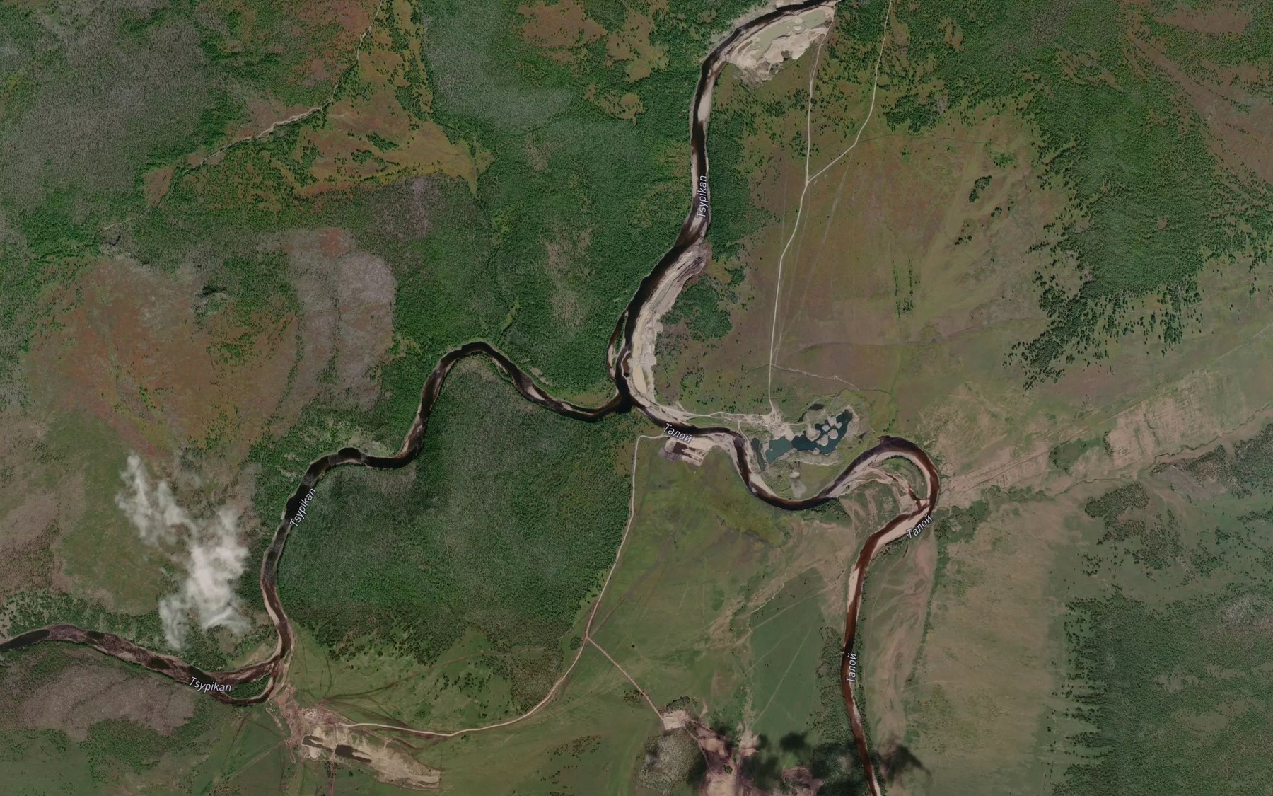 Satellite map of the Taloy