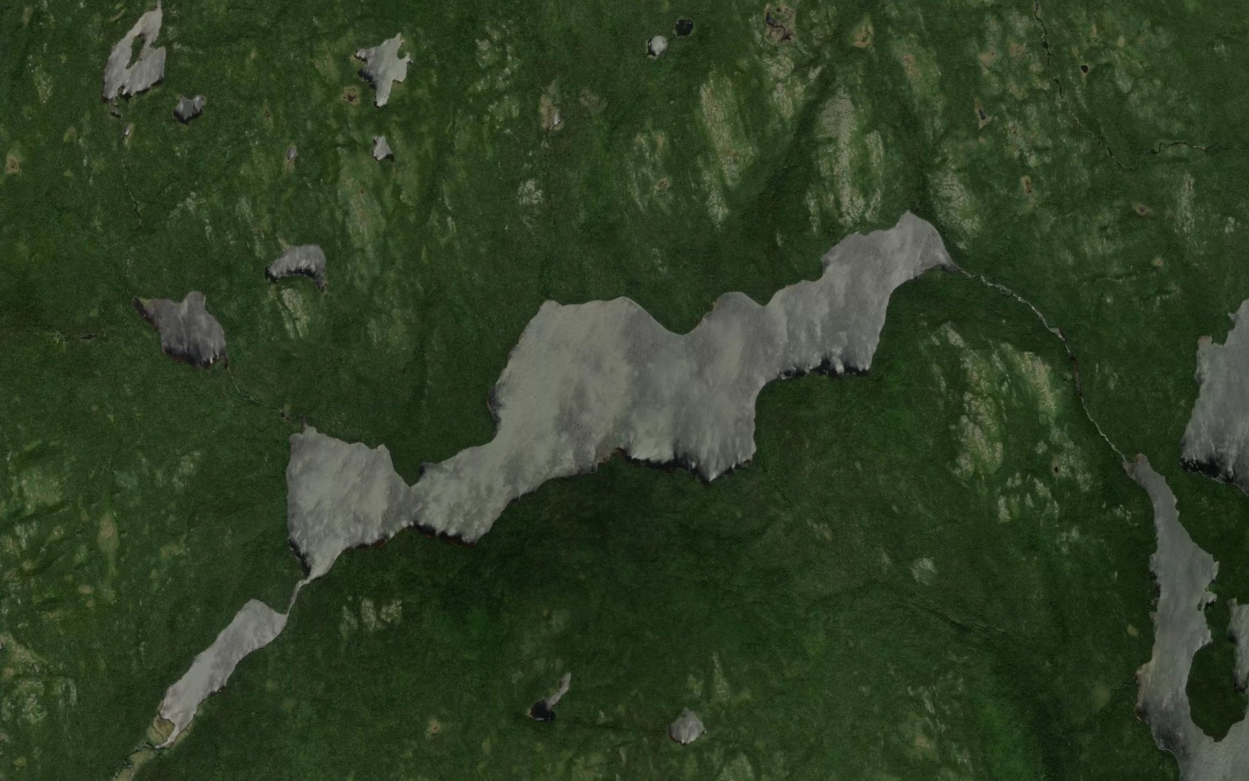 Satellite map of the Lac Roger