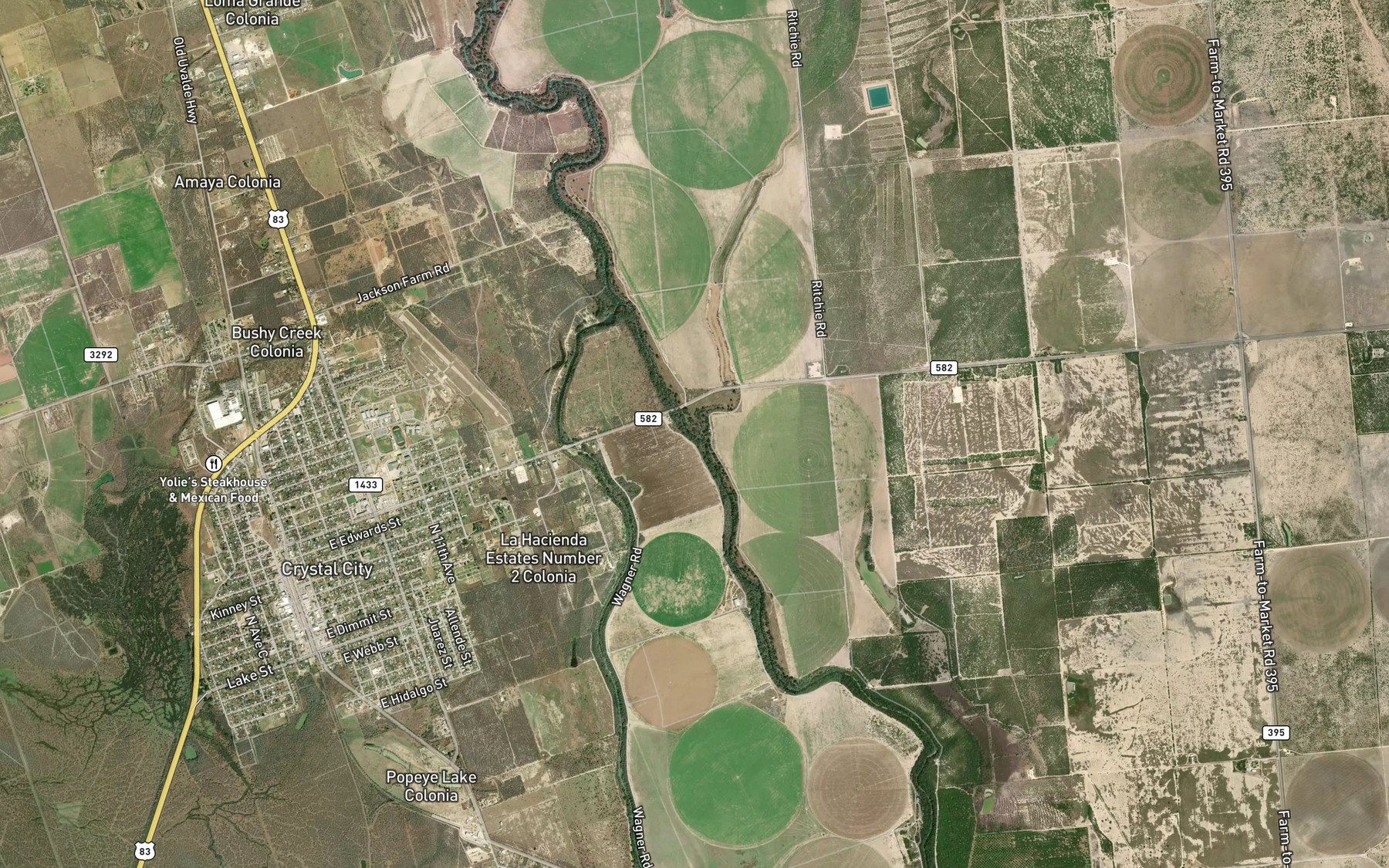 Satellite map of the Alligator Slough