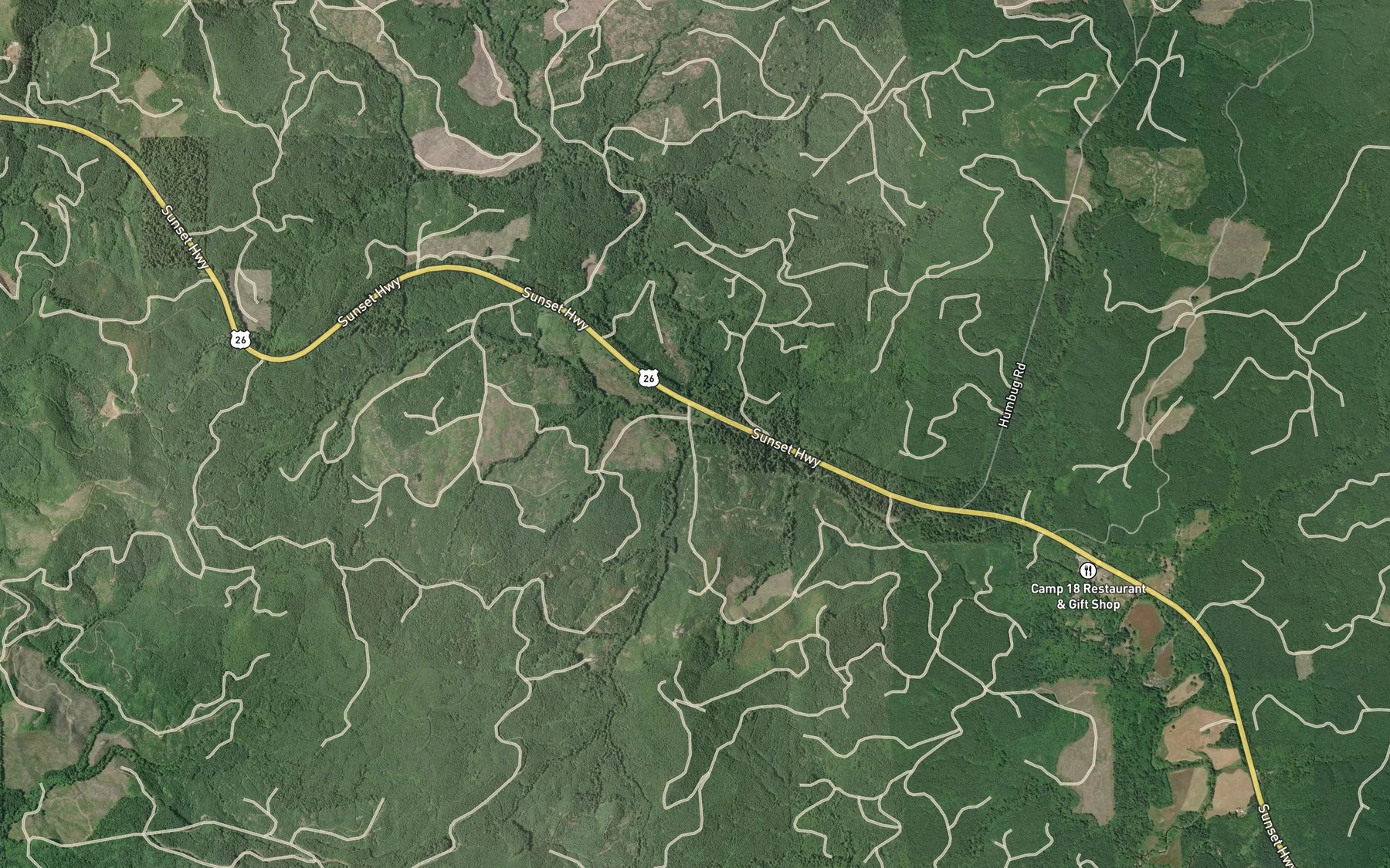 Satellite map of the Destruction Creek