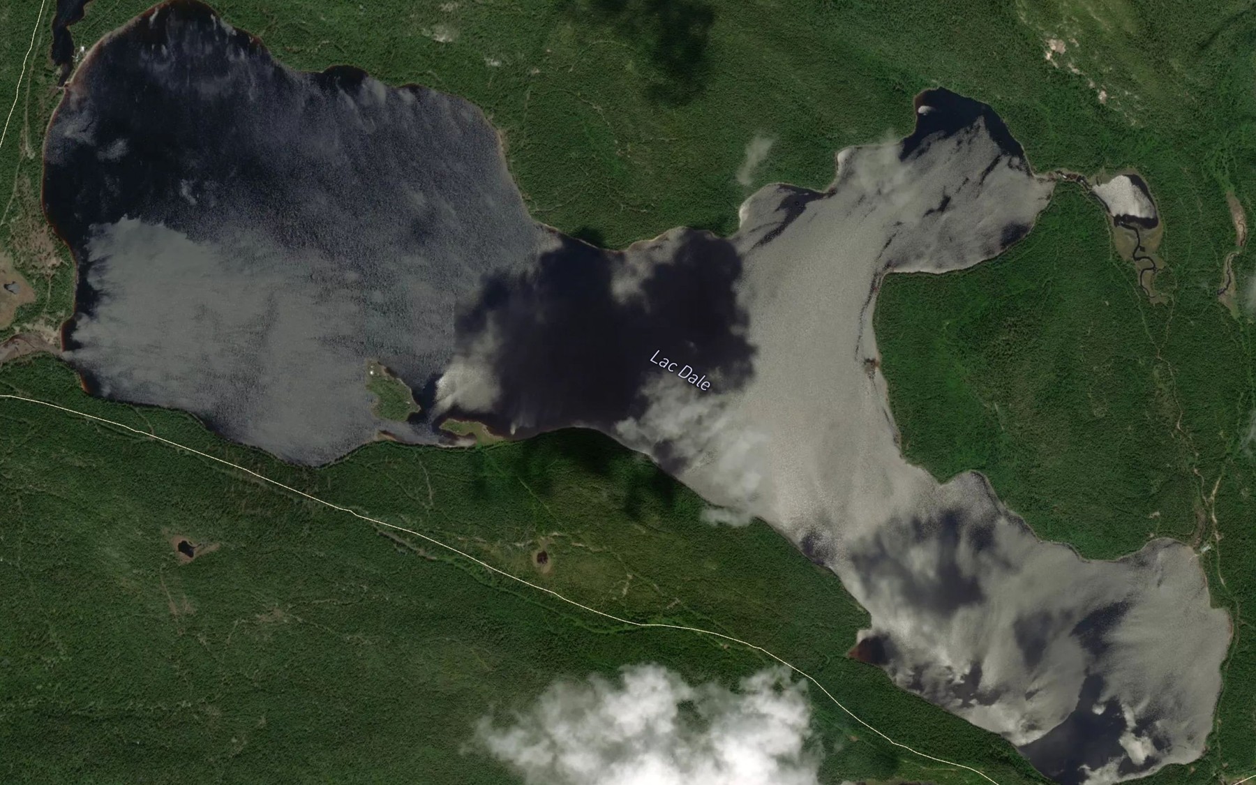 Satellite map of the Lac Dale