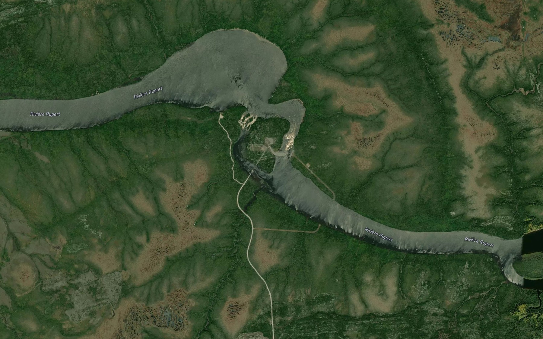Satellite map of the Rapides Kapish Kapitakan