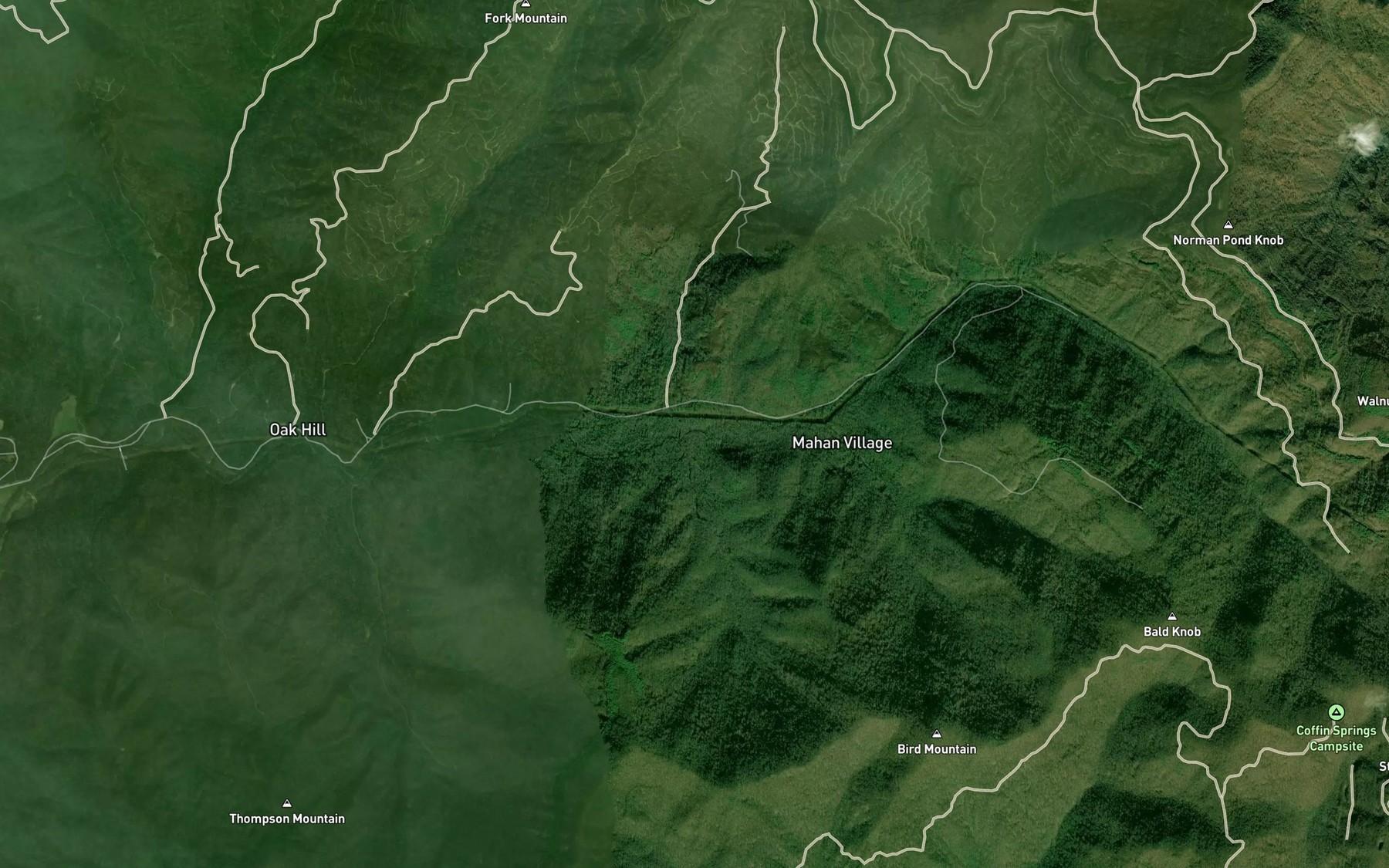 Satellite map of the Phillips Creek