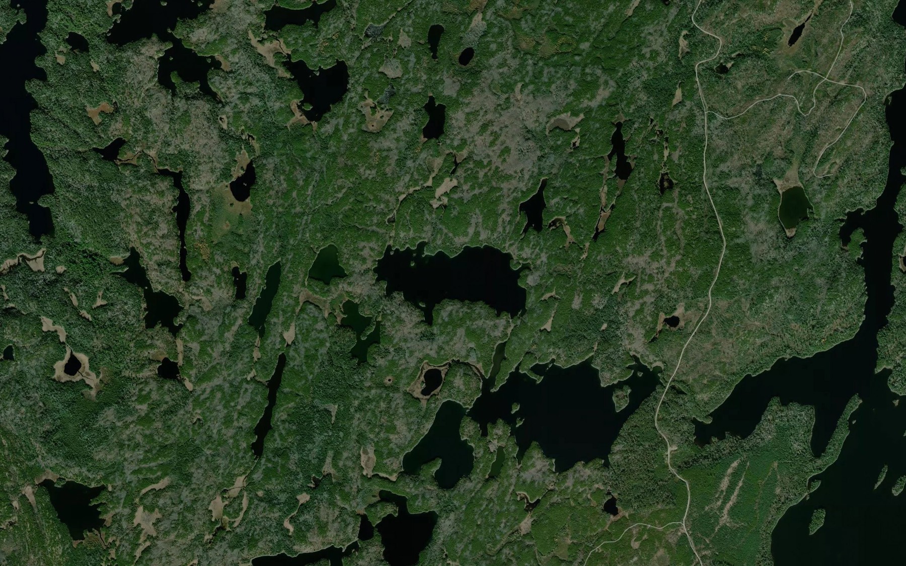 Satellite map of the Fahey Lake