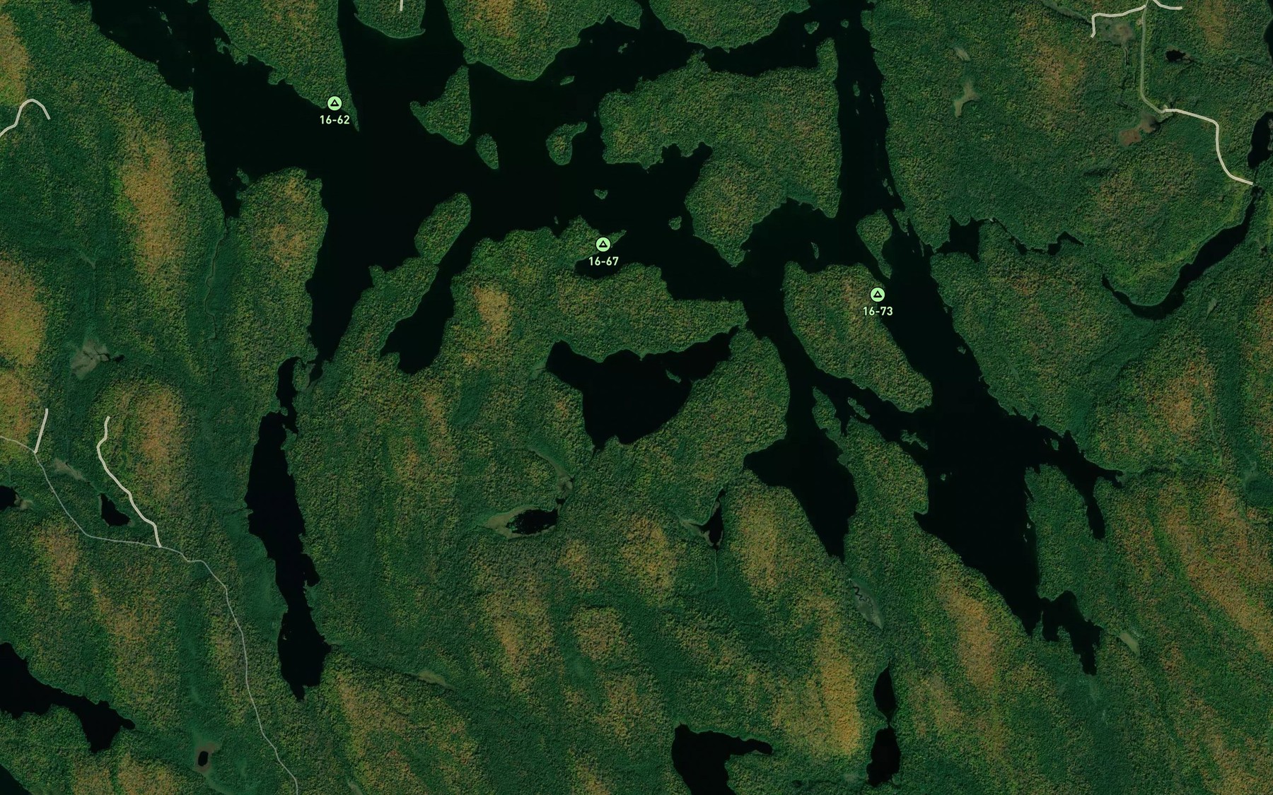 Satellite map of the Lac Dore
