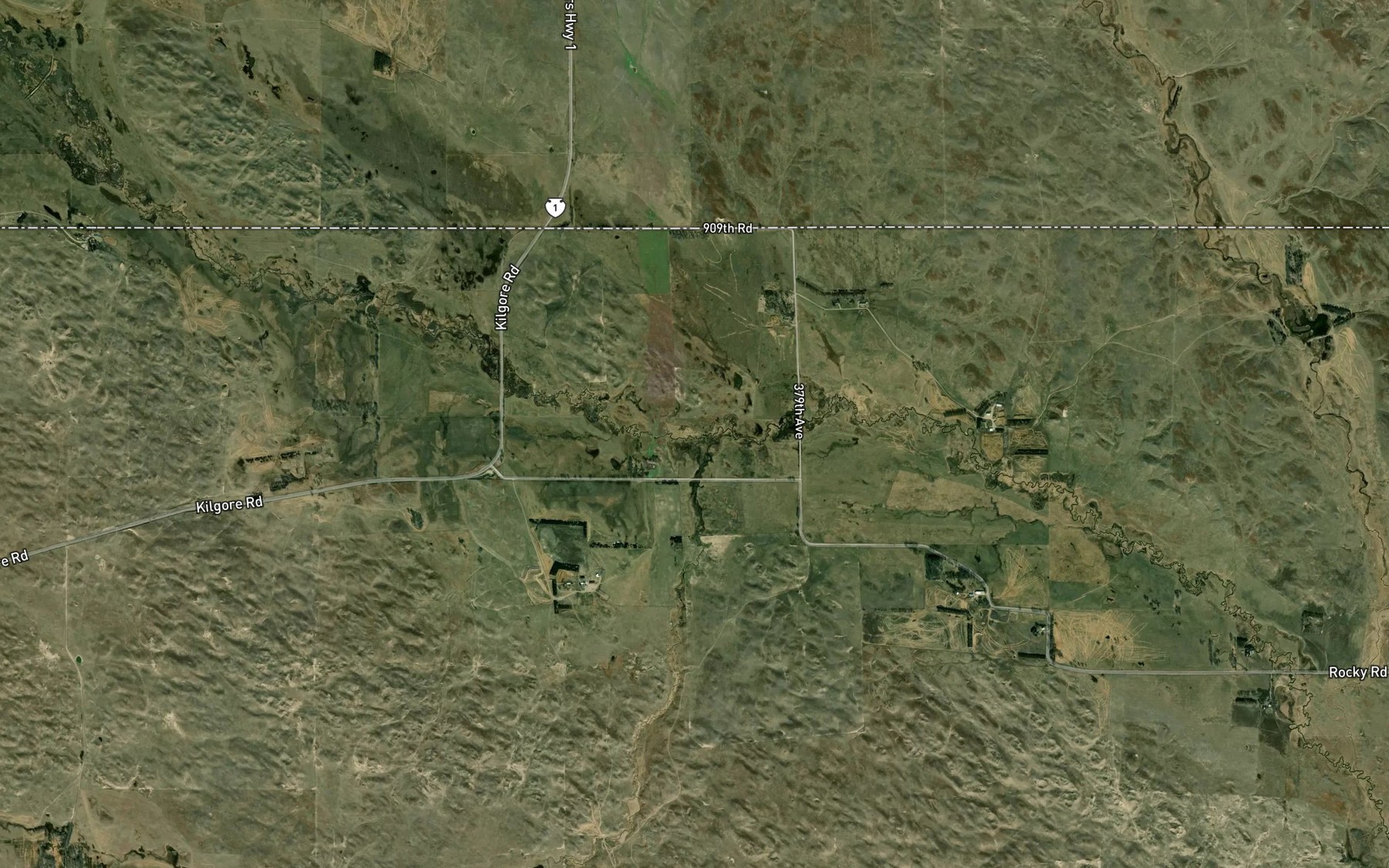 Satellite map of the Spring Creek