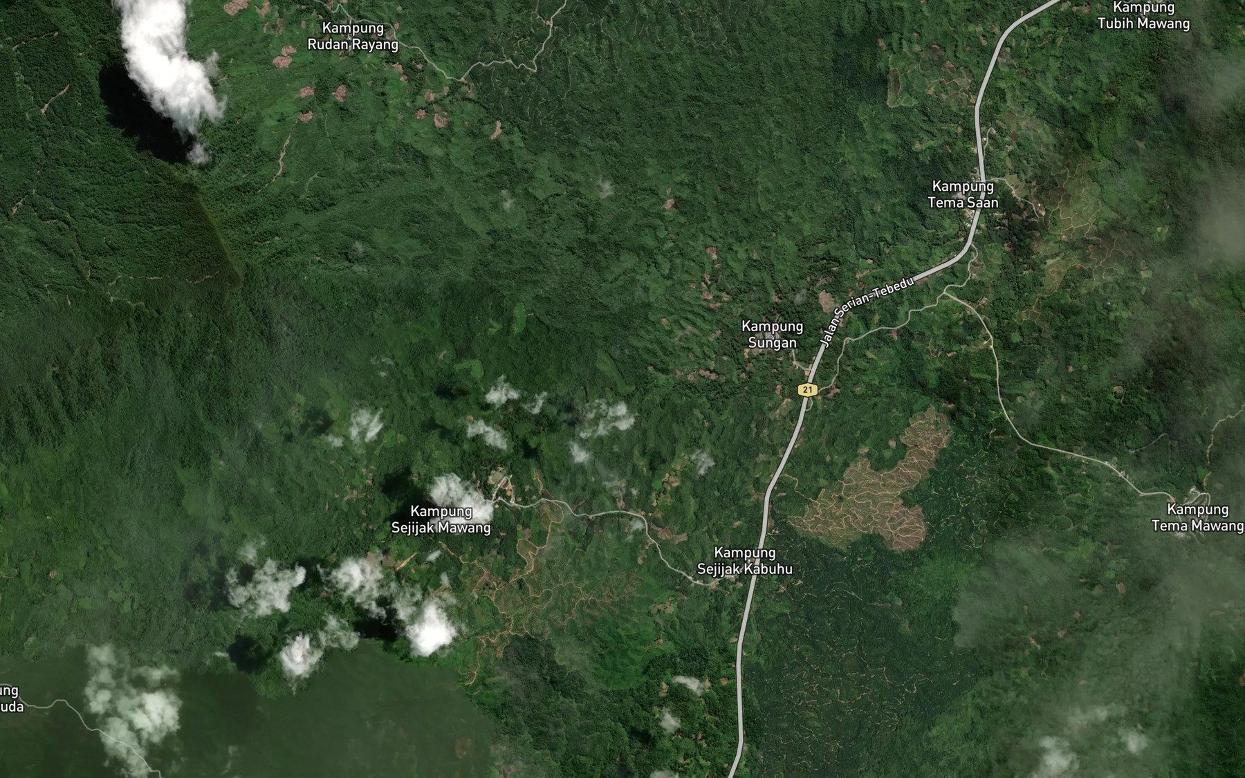 Satellite map of the Sungai Buhang