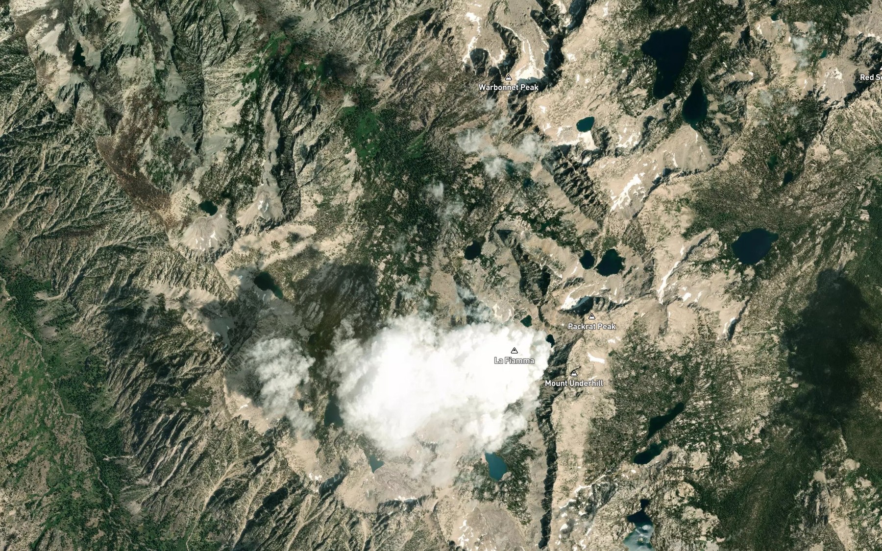 Satellite map of the Cony Lake