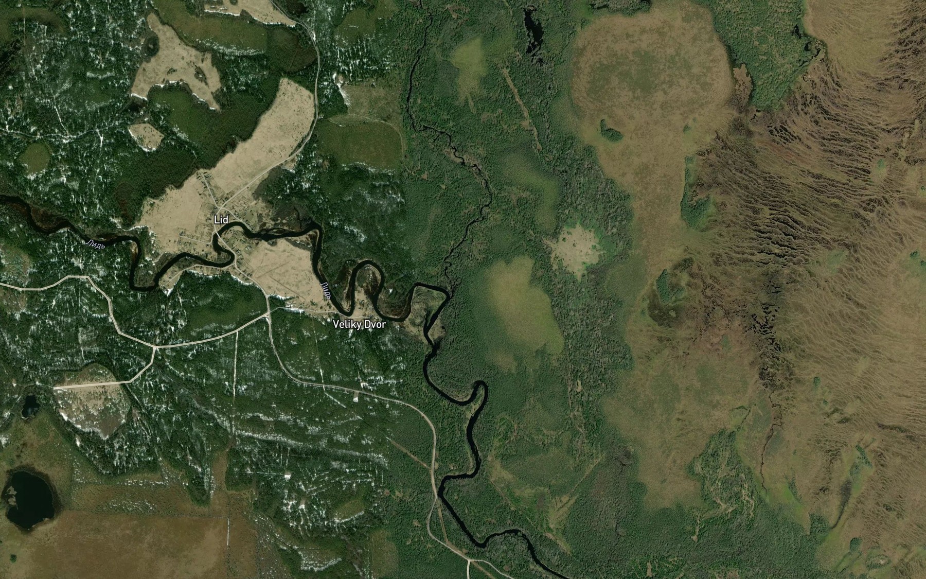 Satellite map of the Nizhikovka