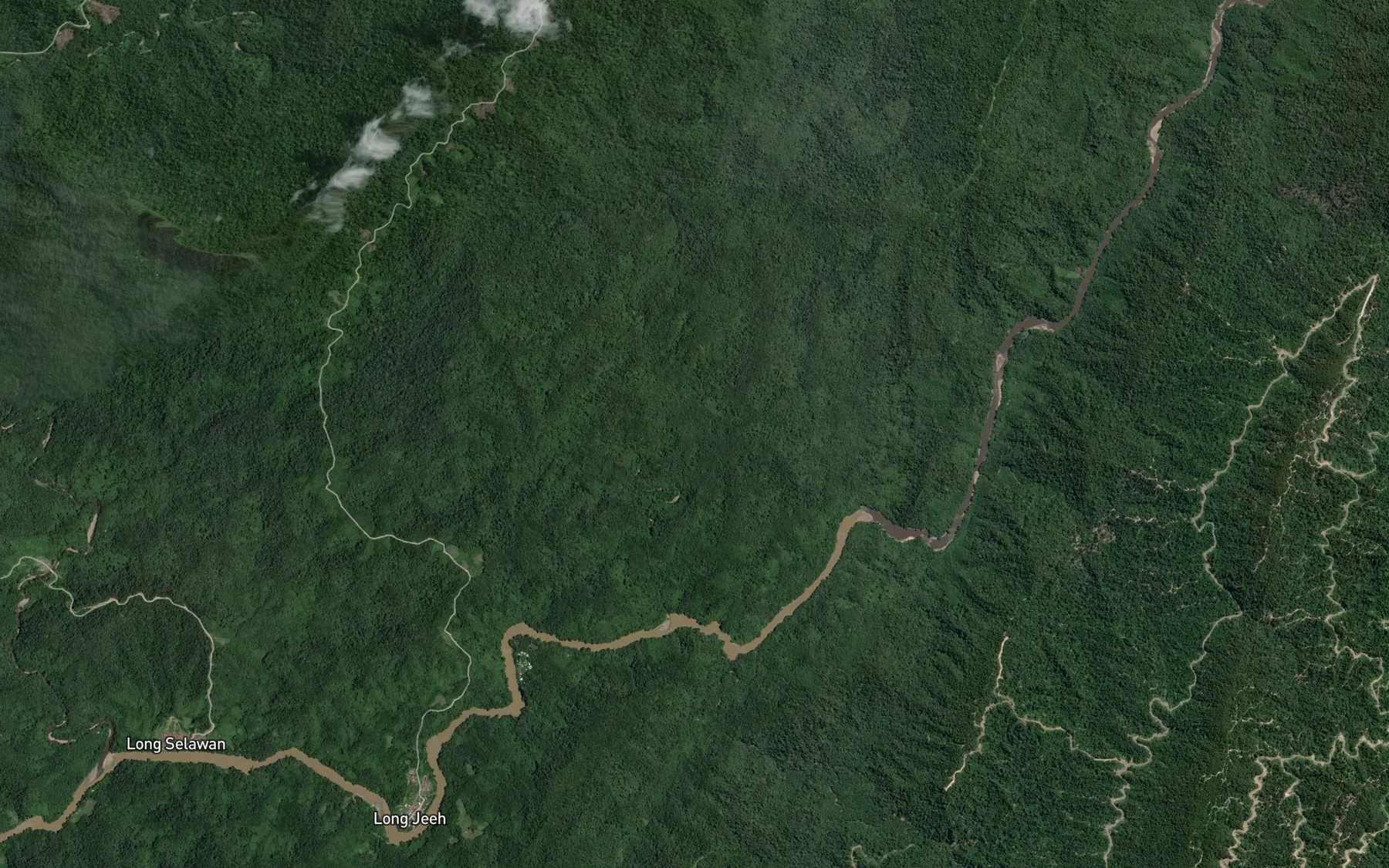 Satellite map of the Kau Rapids