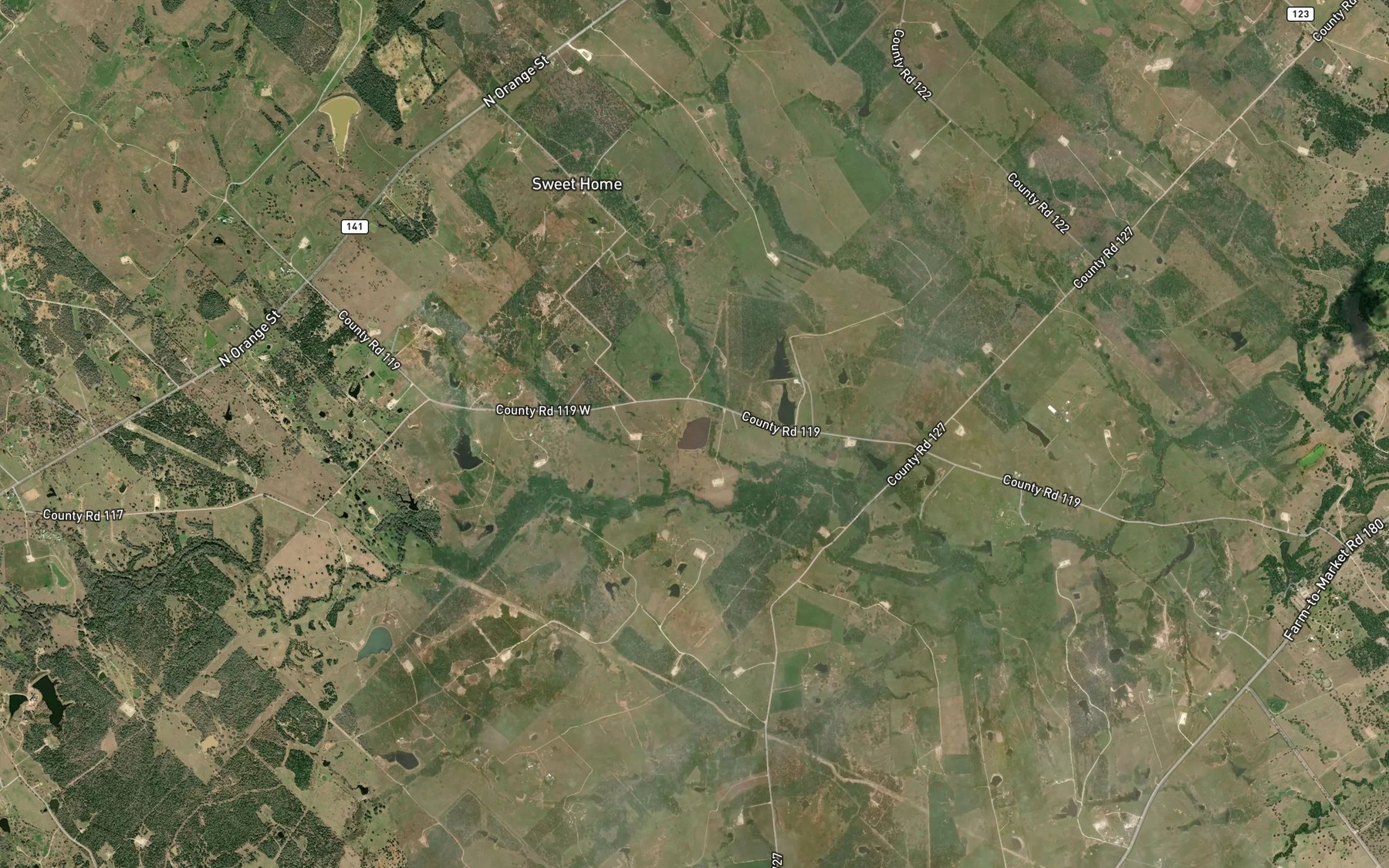 Satellite map of the Vernon Lake