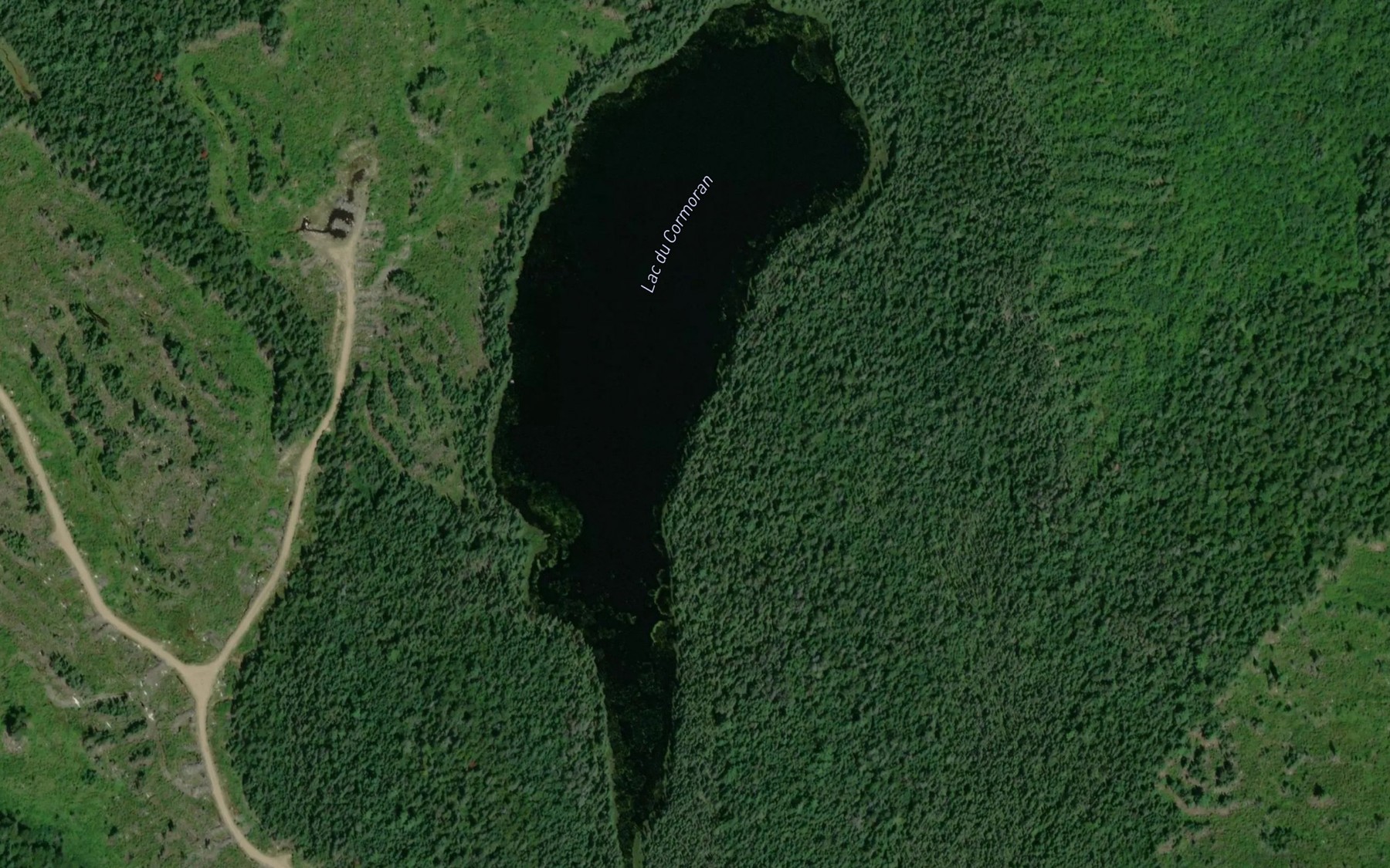 Satellite map of the Lac du Cormoran