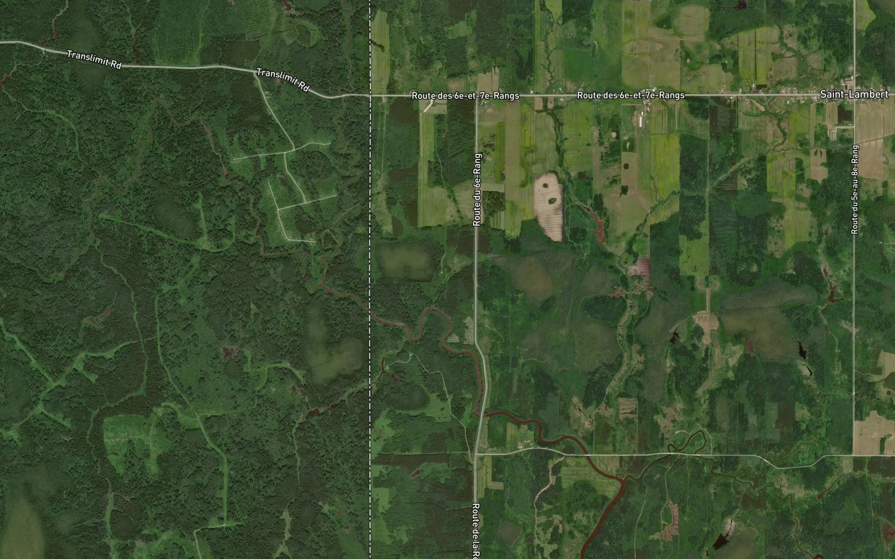 Satellite map of the Branche Aumont