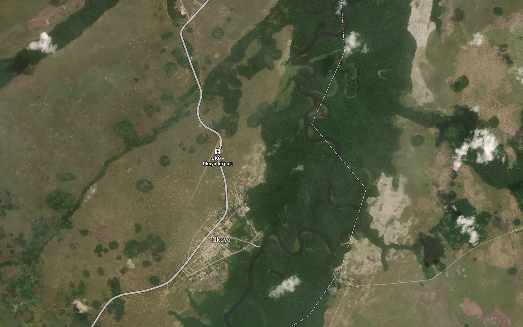 Satellite map of the Adzeke
