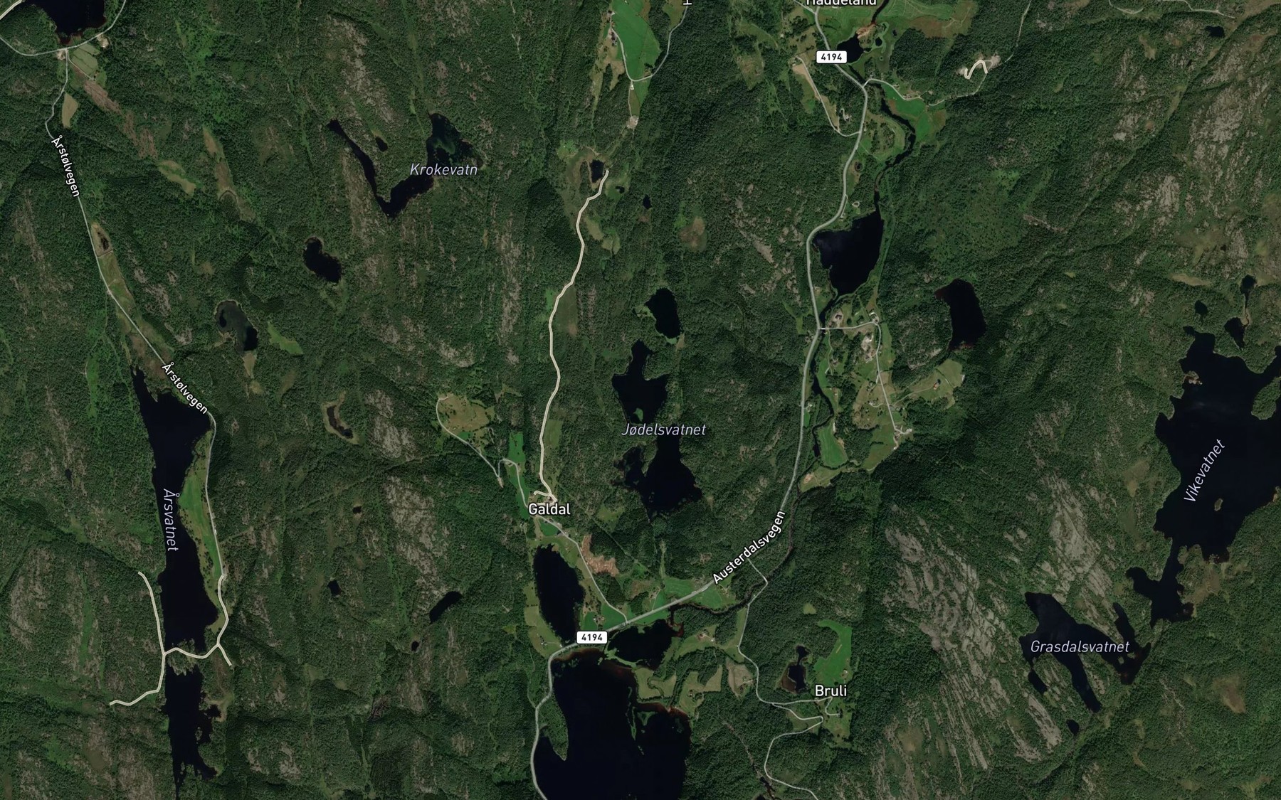Satellite map of the Jodelsvatnet
