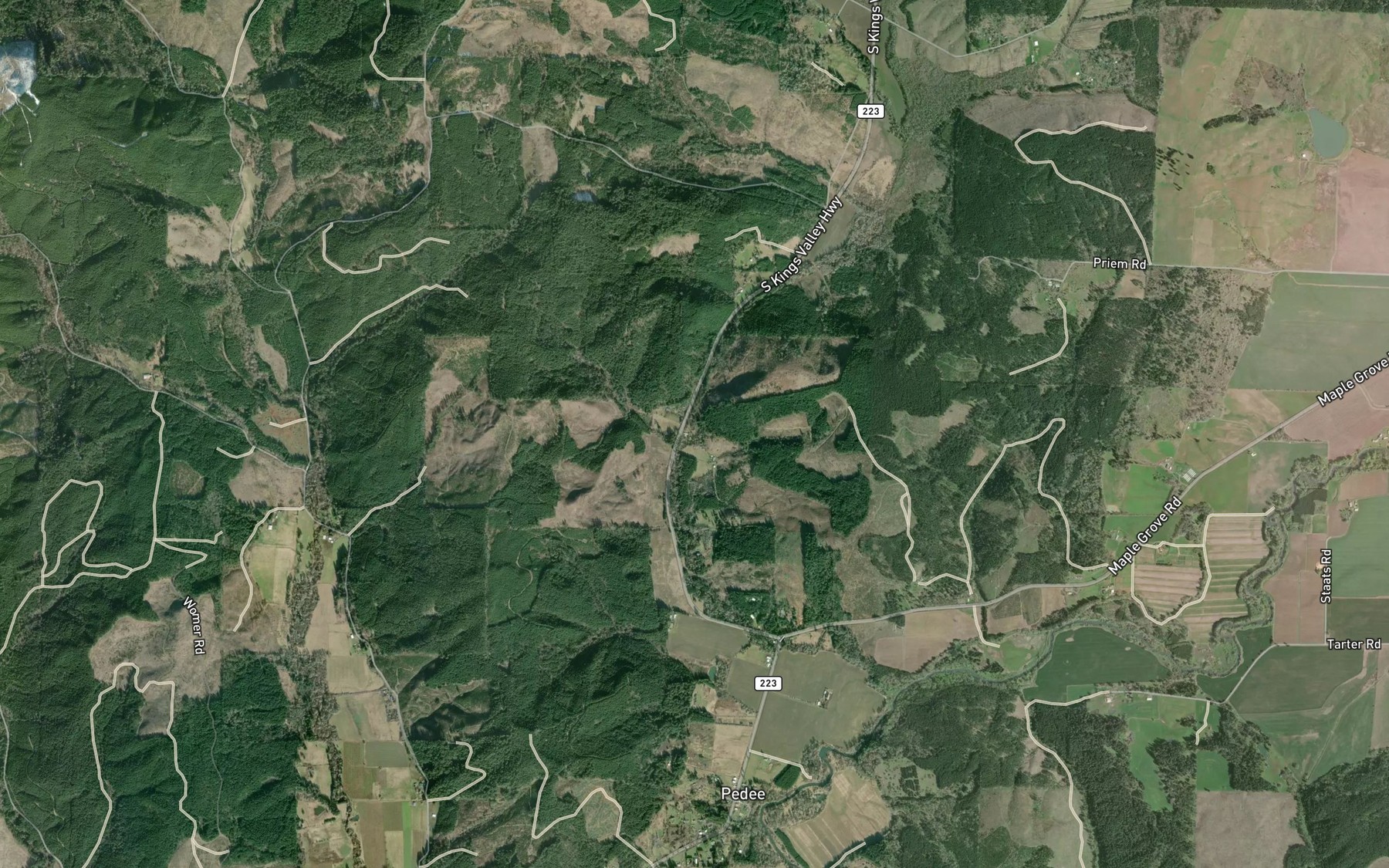 Satellite map of the Maddux Reservoir (historical)