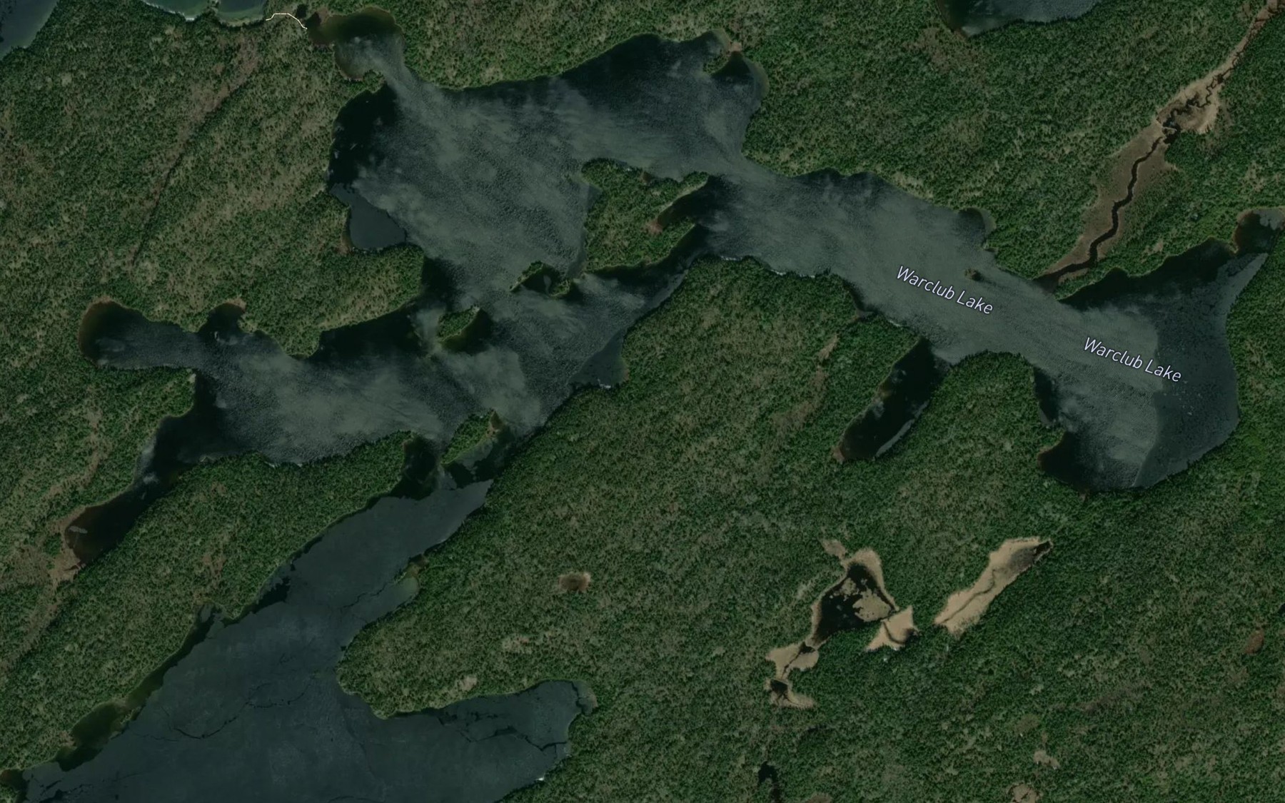 Satellite map of the Warclub Lake