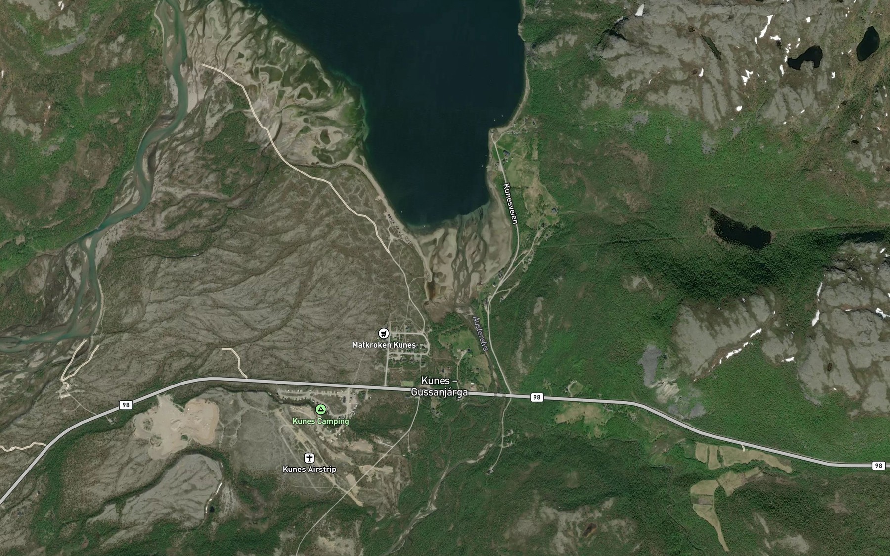 Satellite map of the Sorelva