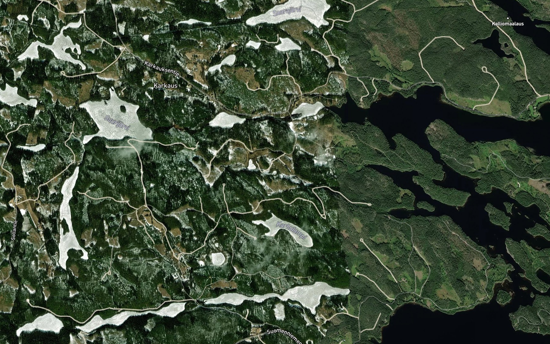 Satellite map of the Karppalampi