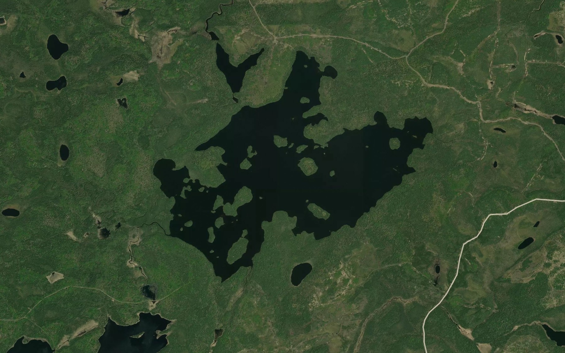 Satellite map of the Heaven Lake