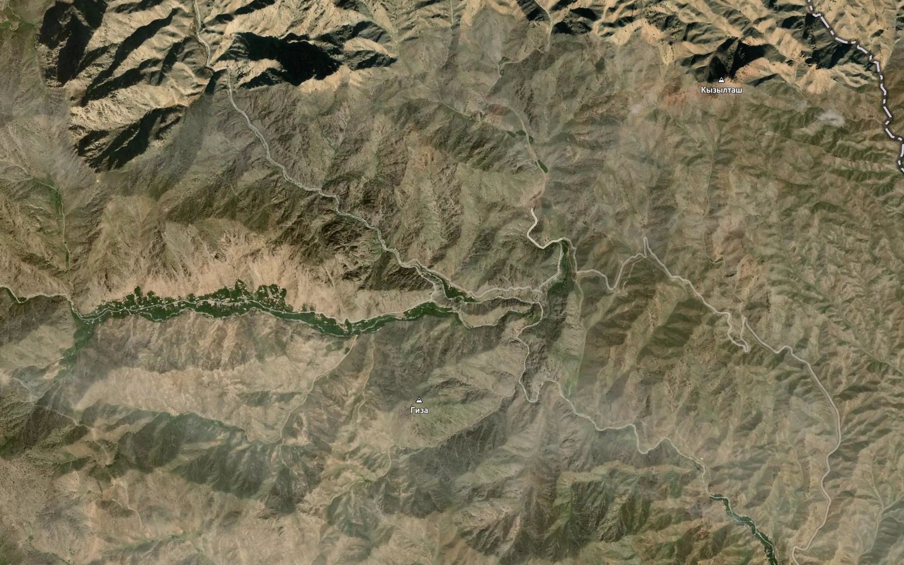 Satellite map of the Oqtosh