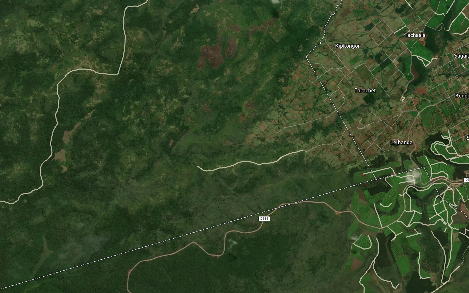 Satellite map of the Kanunda