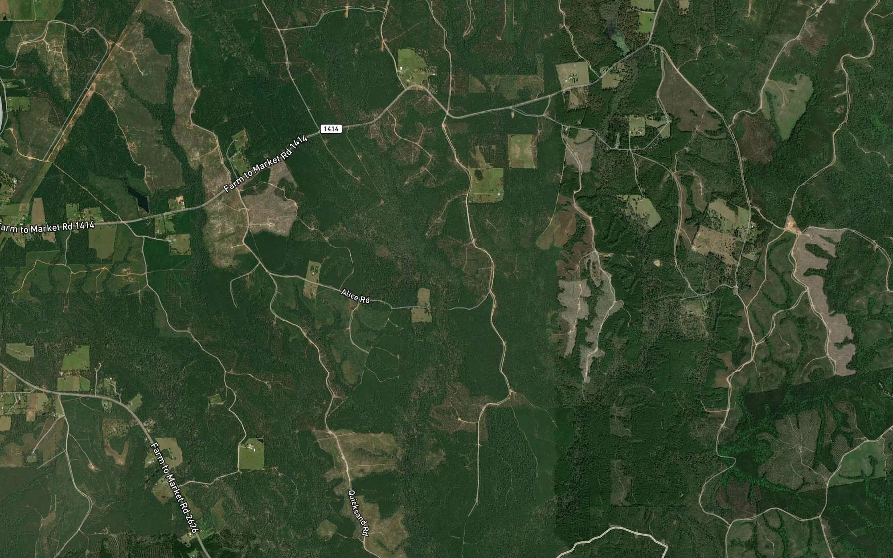 Satellite map of the Dave Mack Branch