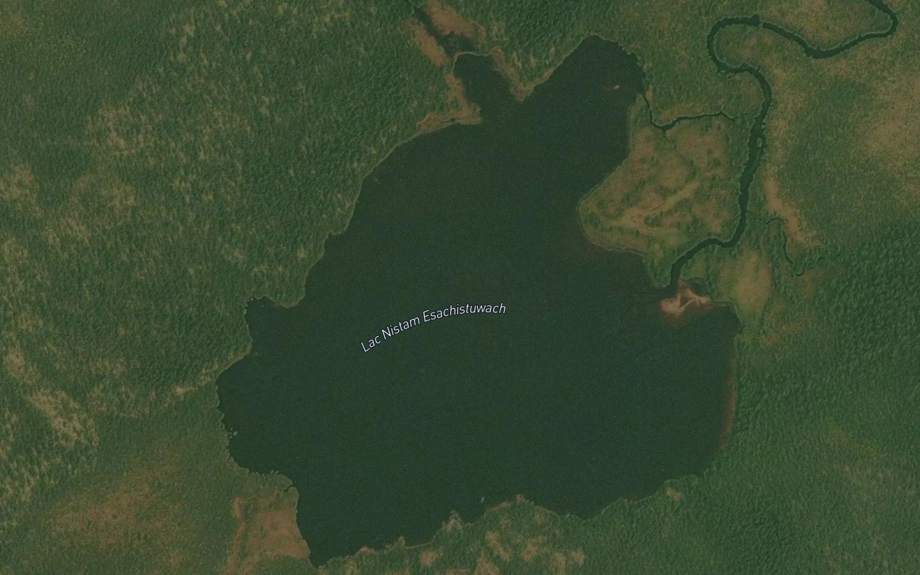 Satellite map of the Lac Nistam Esachistuwach