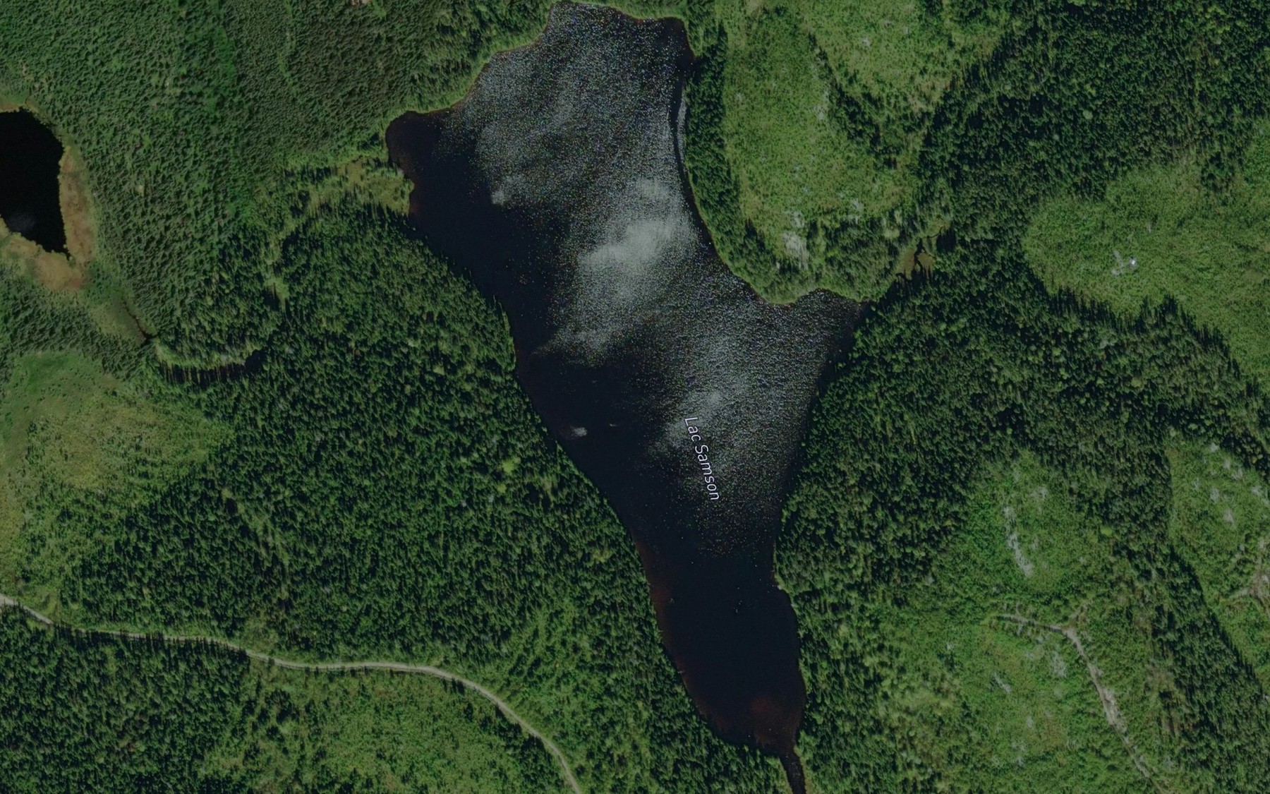 Satellite map of the Lac Samson
