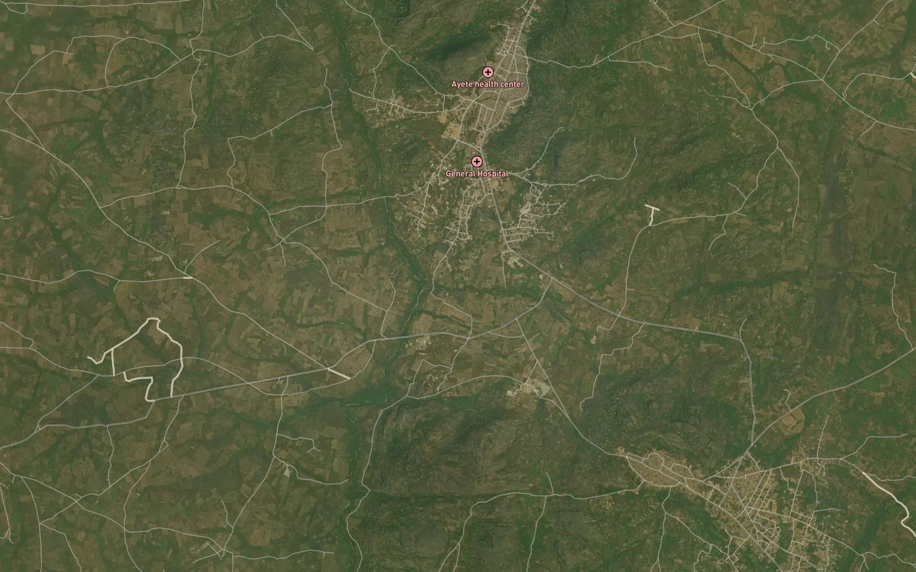 Satellite map of the River Alakeke