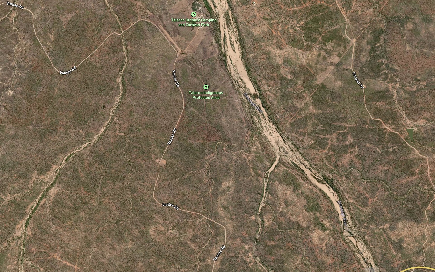 Satellite map of the McMillan Creek