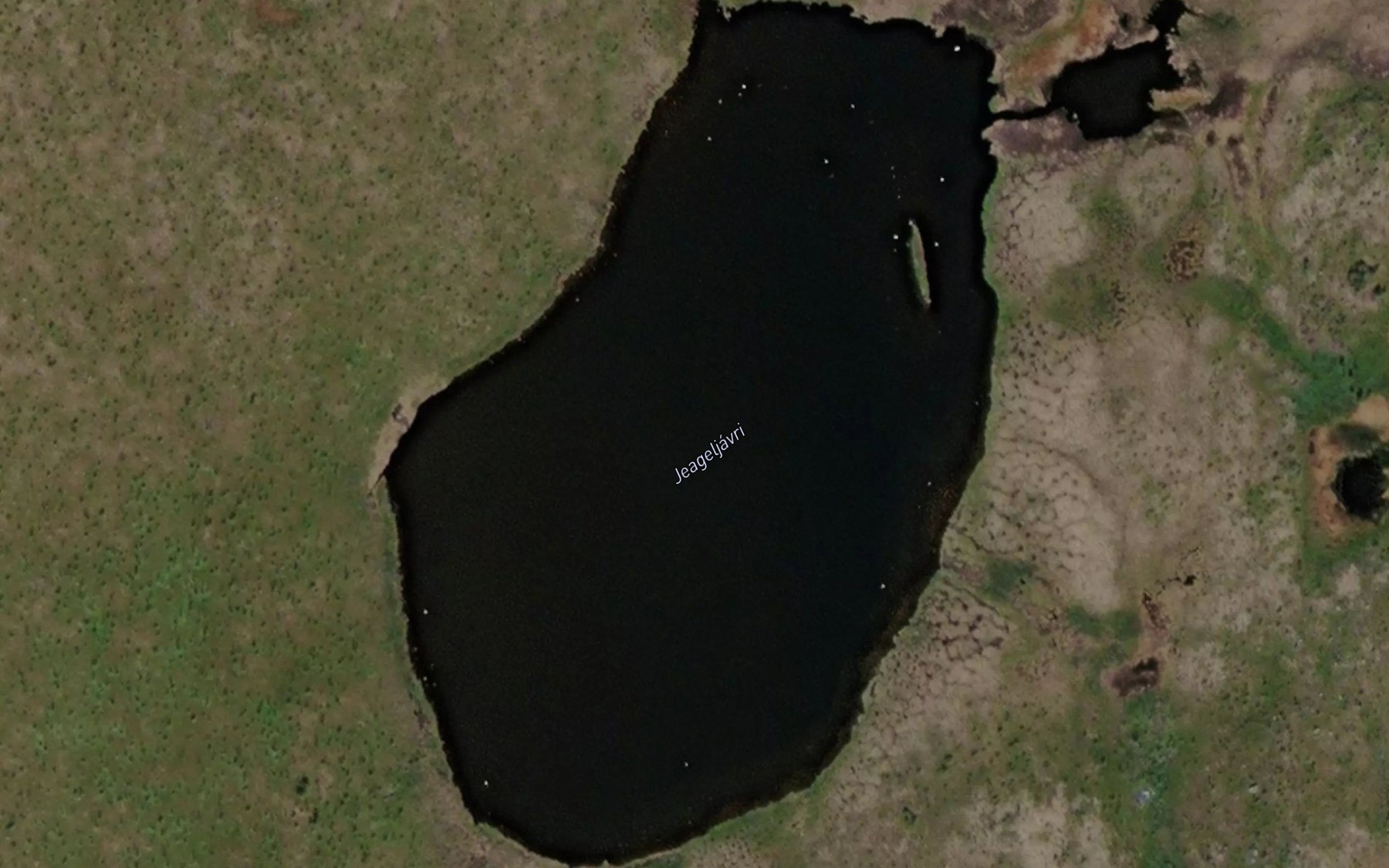 Satellite map of the Jaegeljavri