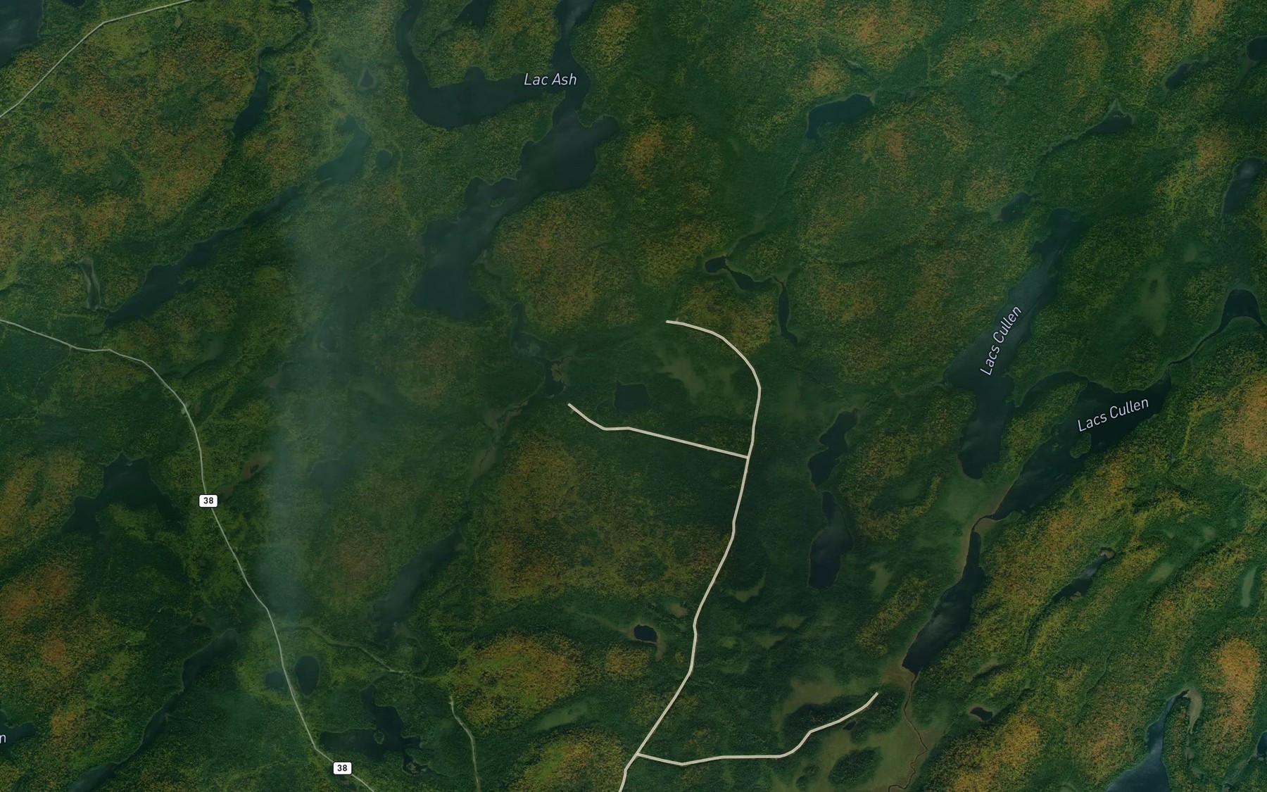 Satellite map of the Lac du Marsault