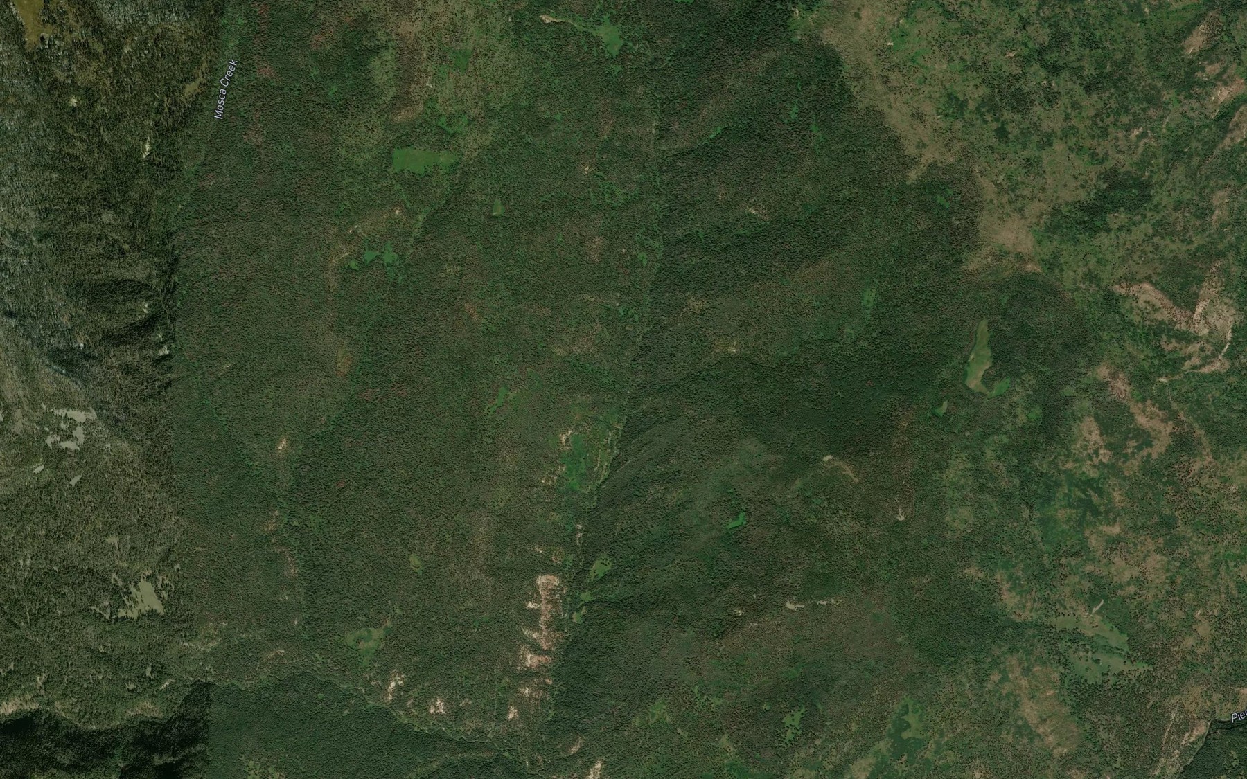 Satellite map of the Skunk Creek